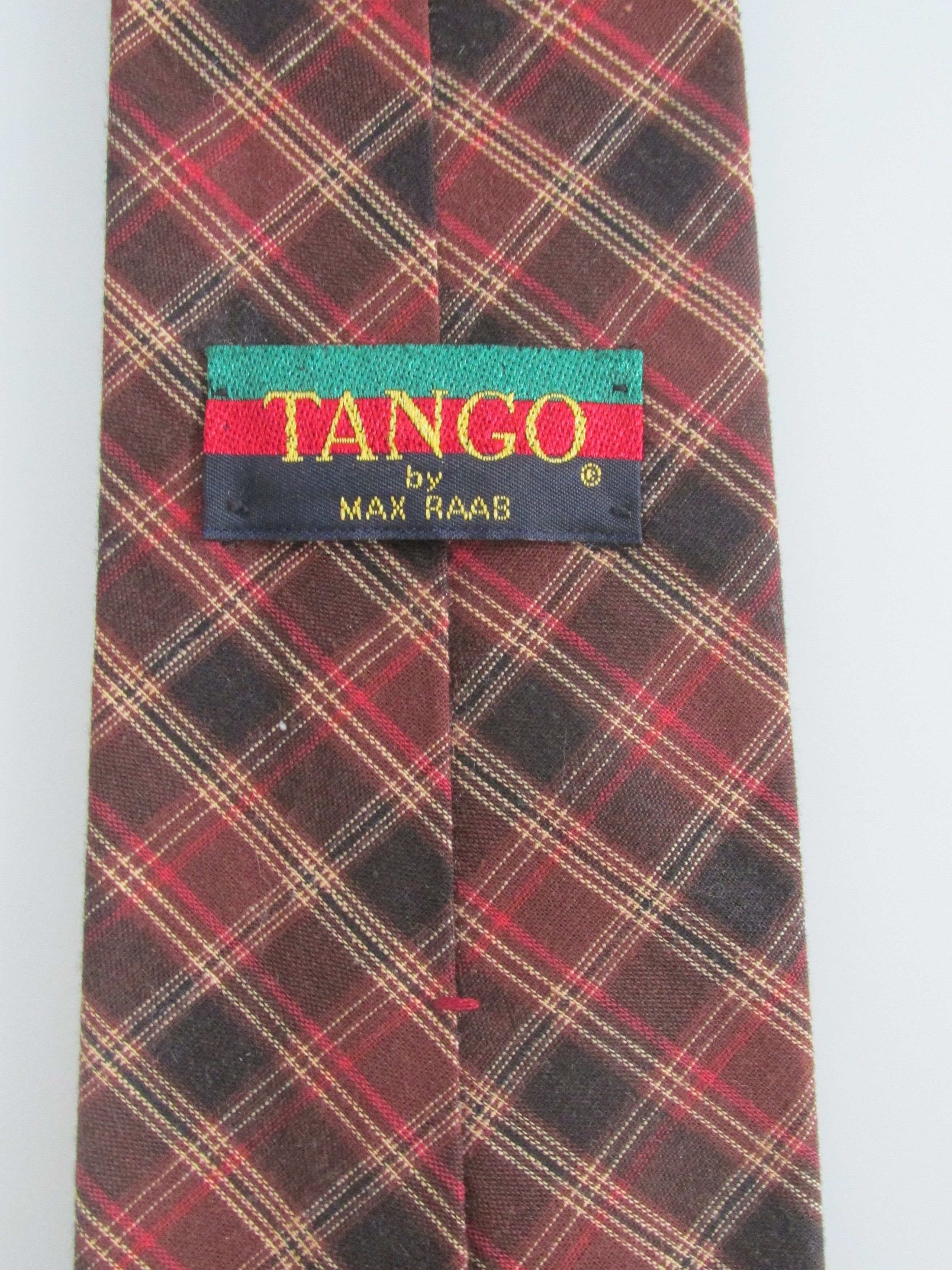 Other Tango by Max Raab Men's Cotton Plaid Ties Size ONE SIZE - 5 Thumbnail