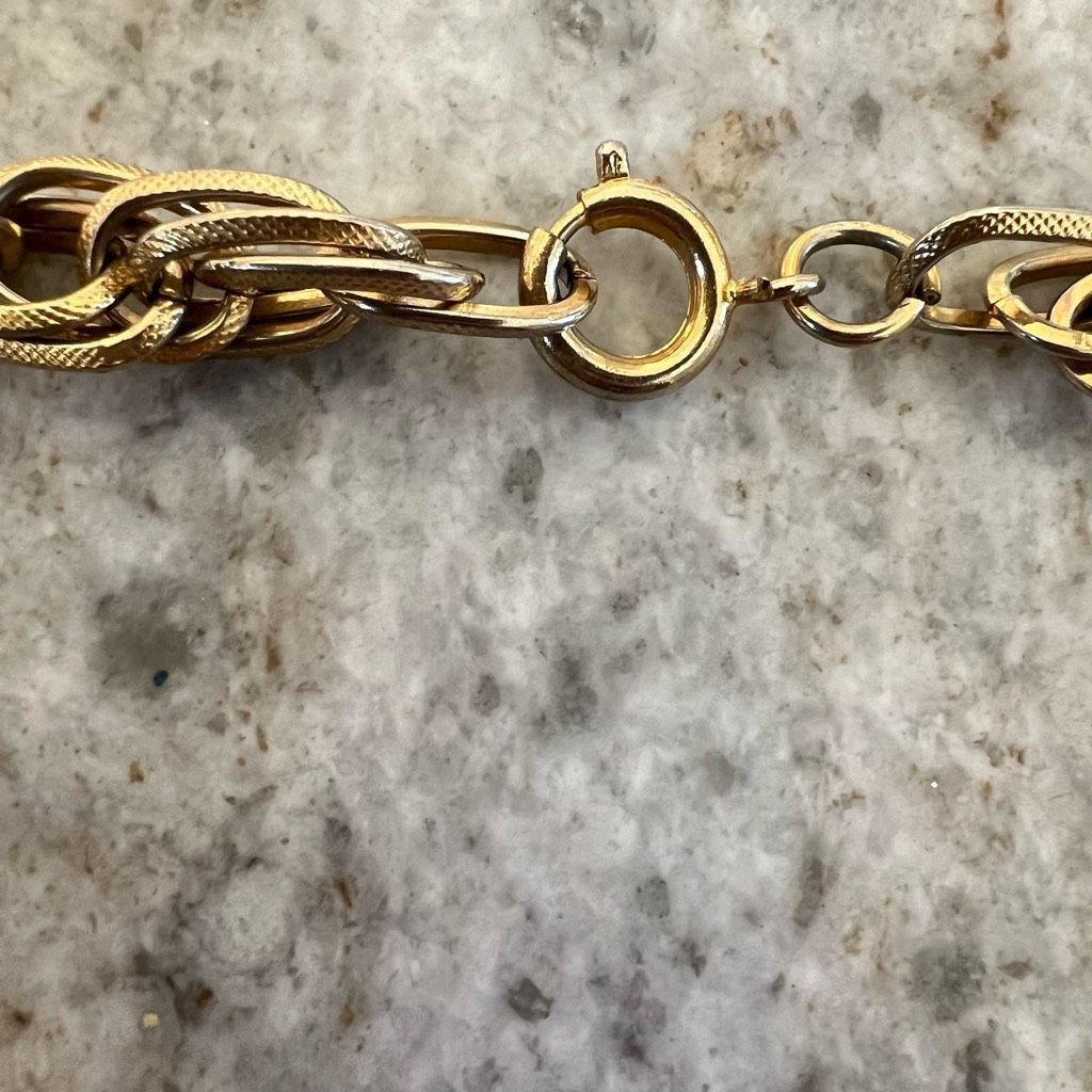 Vintage Vintage Gold Tone Chunky Multi Link Long Rope Chain Necklace Size ONE SIZE - 6 Thumbnail