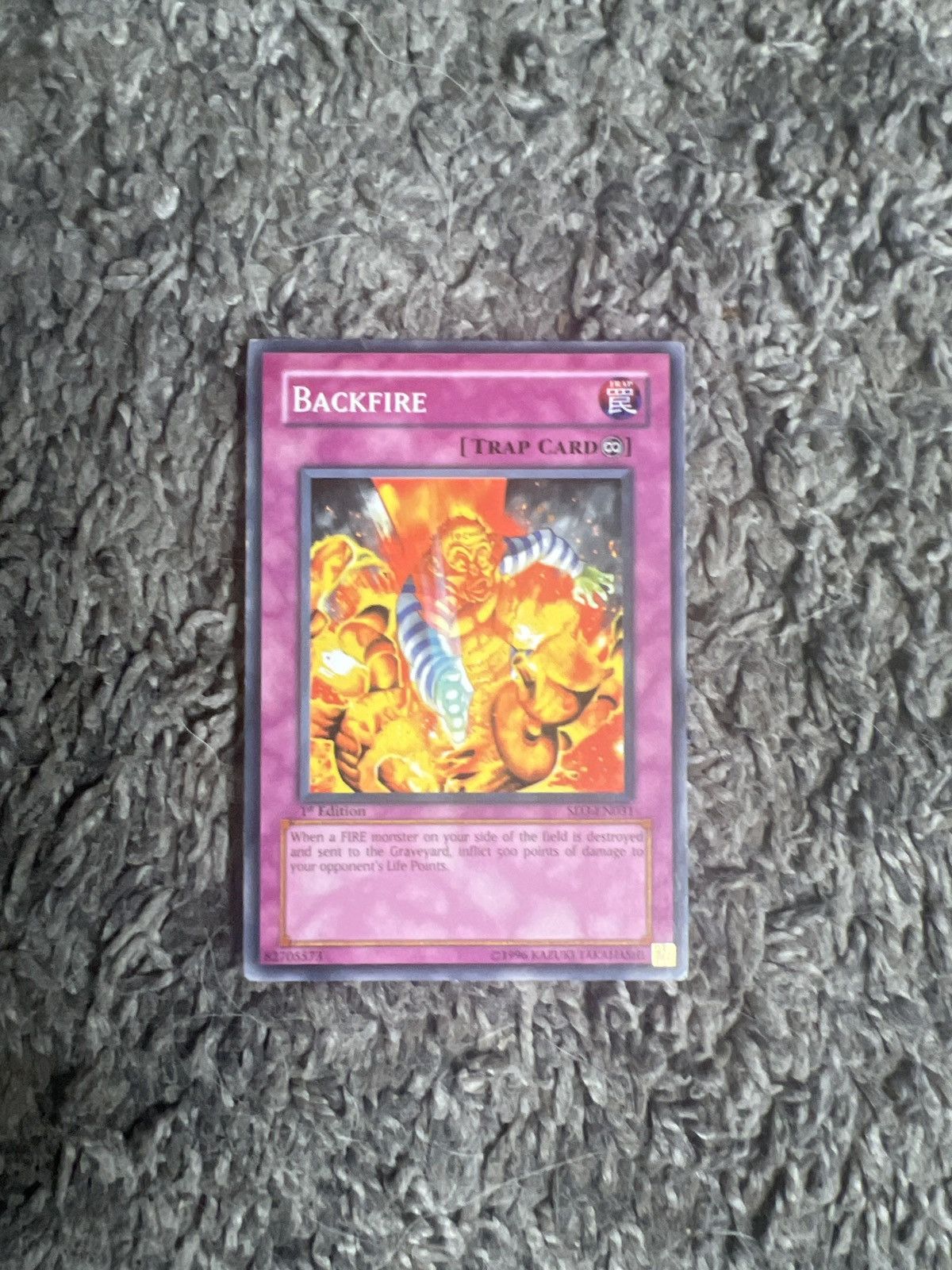 Vintage 1996 Konami Yu-Gi-Oh! Backfire Card Size ONE SIZE - 1 Thumbnail