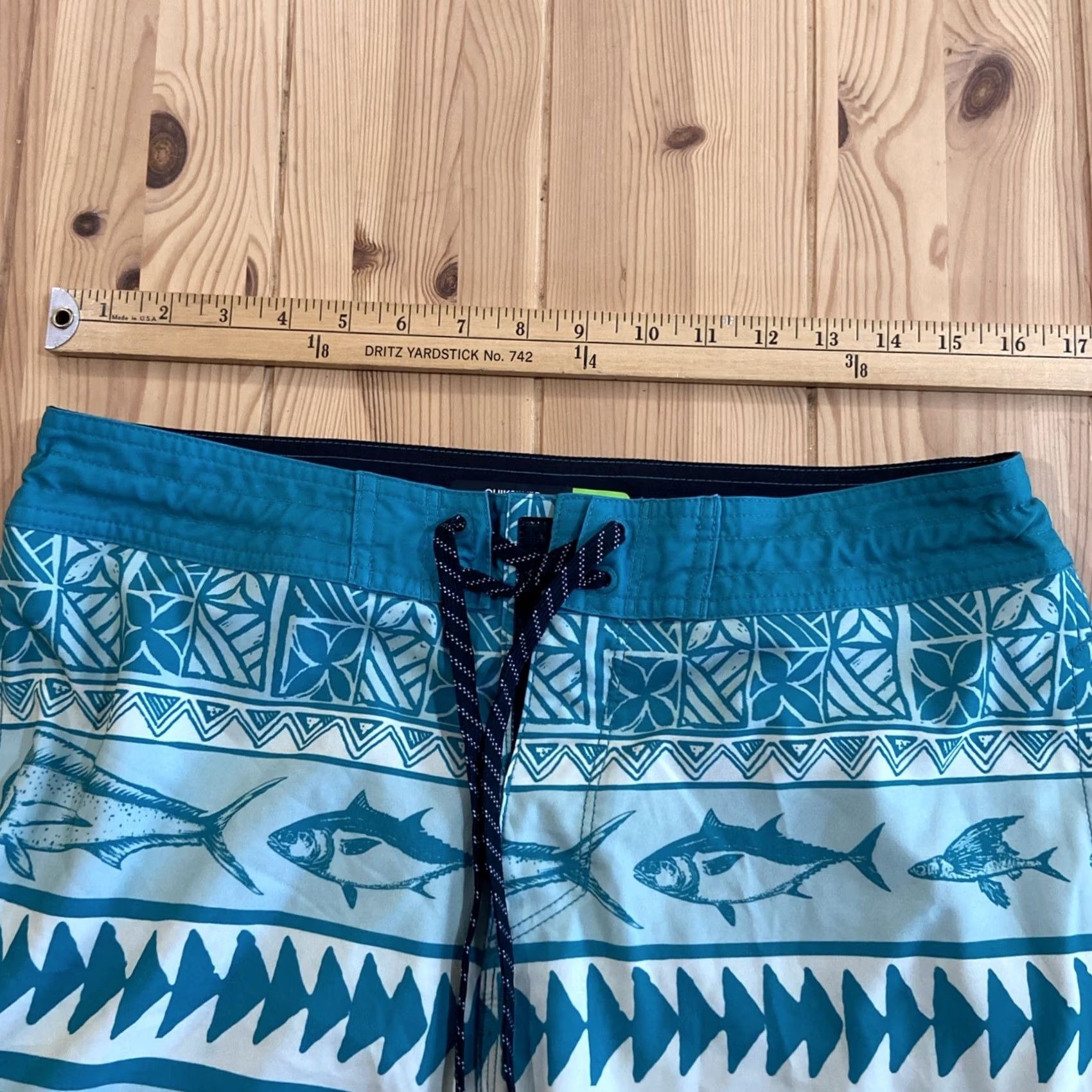 Quiksilver Quiksilver Waterman Board Shorts Men 32 Tuna Mahi Swim Trunks 4 Way Stretch Surf Green Solid Size US 32 / EU 48 - 5 Thumbnail