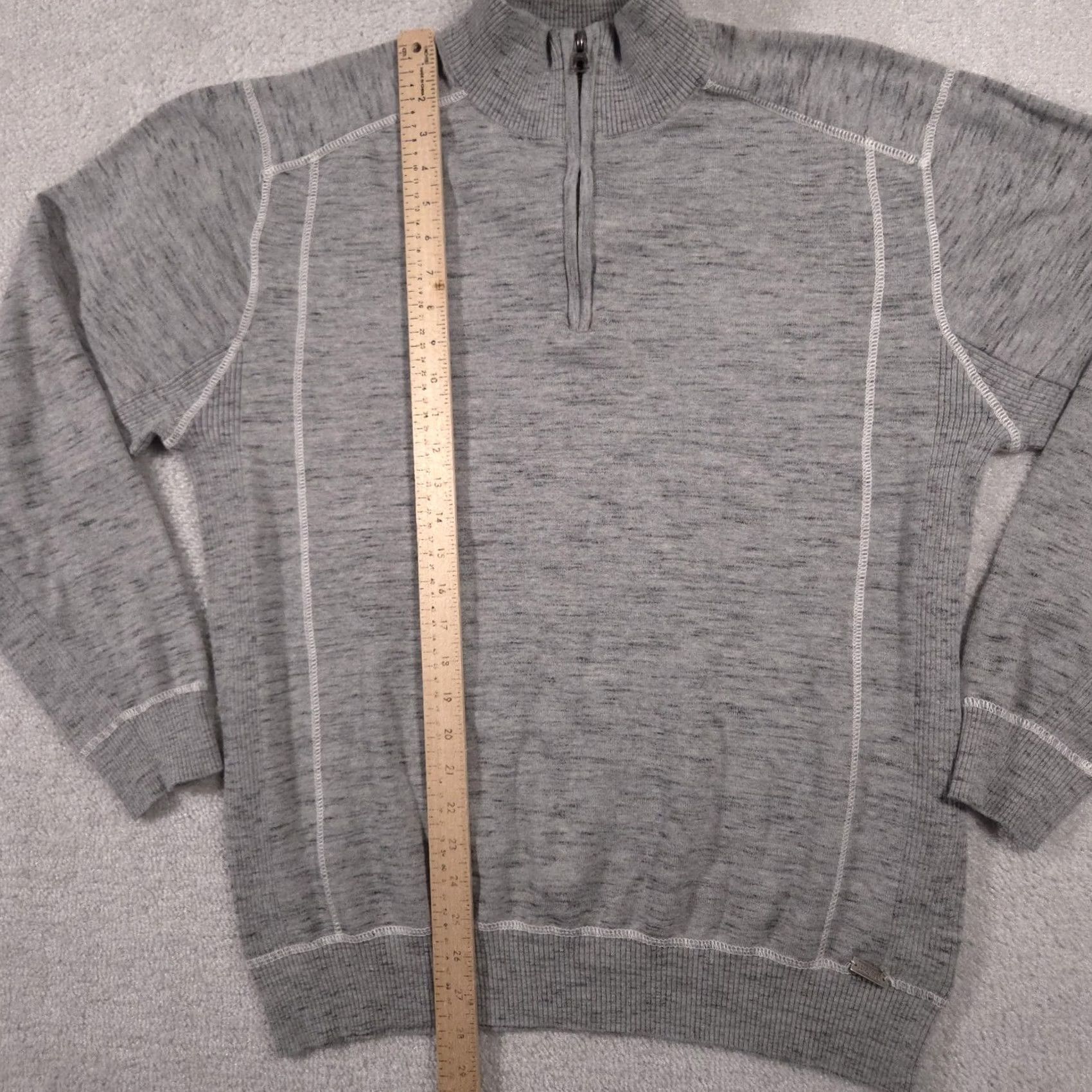 Buckle Black Buckle Black Sweater Mens XL Gray Quarter Zip Mock Neck Athletic Fit Pullover Size US XL / EU 56 / 4 - 5 Thumbnail