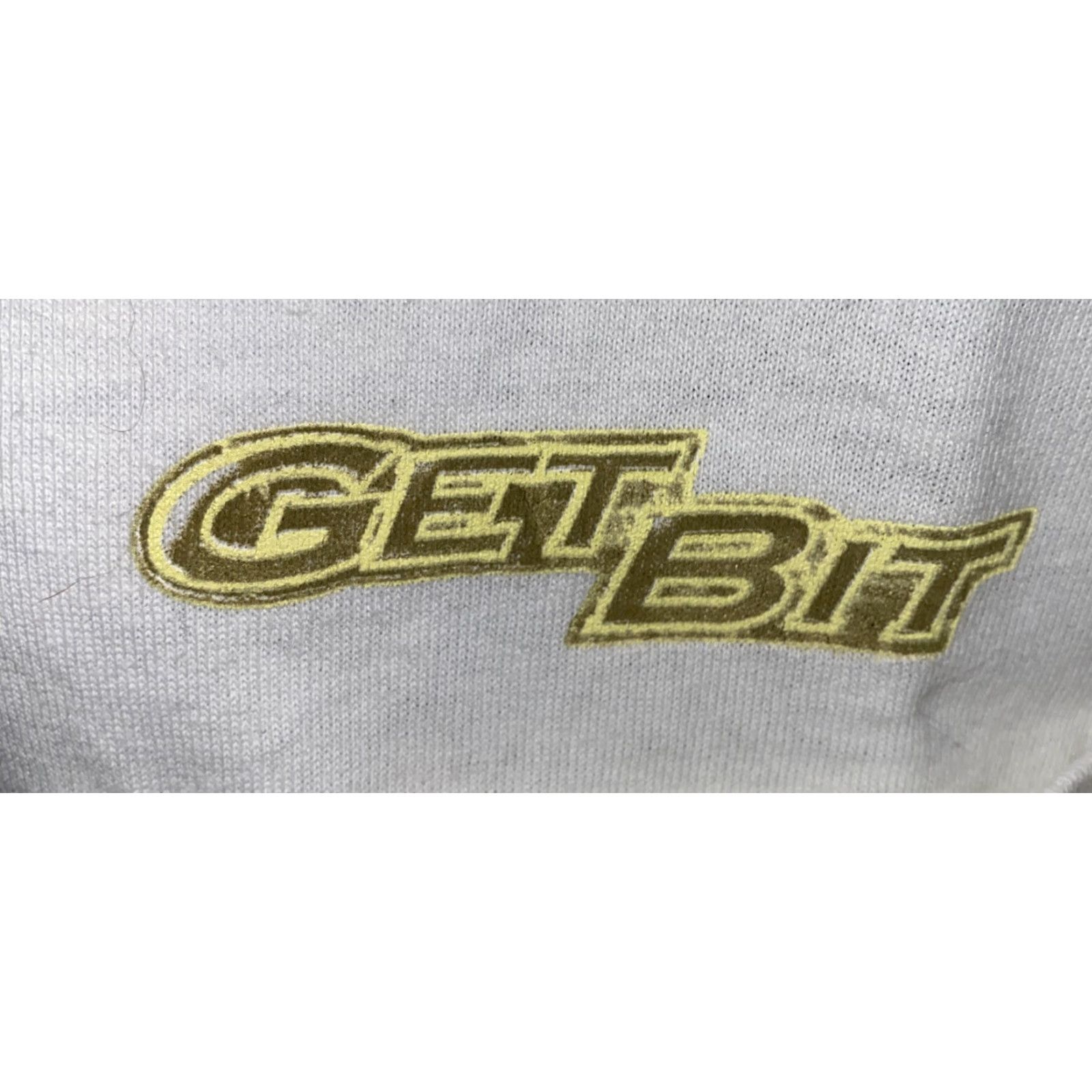 Vintage Get Bit Mens T-Shirt Short Sleeve XL White Cotton Solid USA Made Size US XL / EU 56 / 4 - 6 Thumbnail