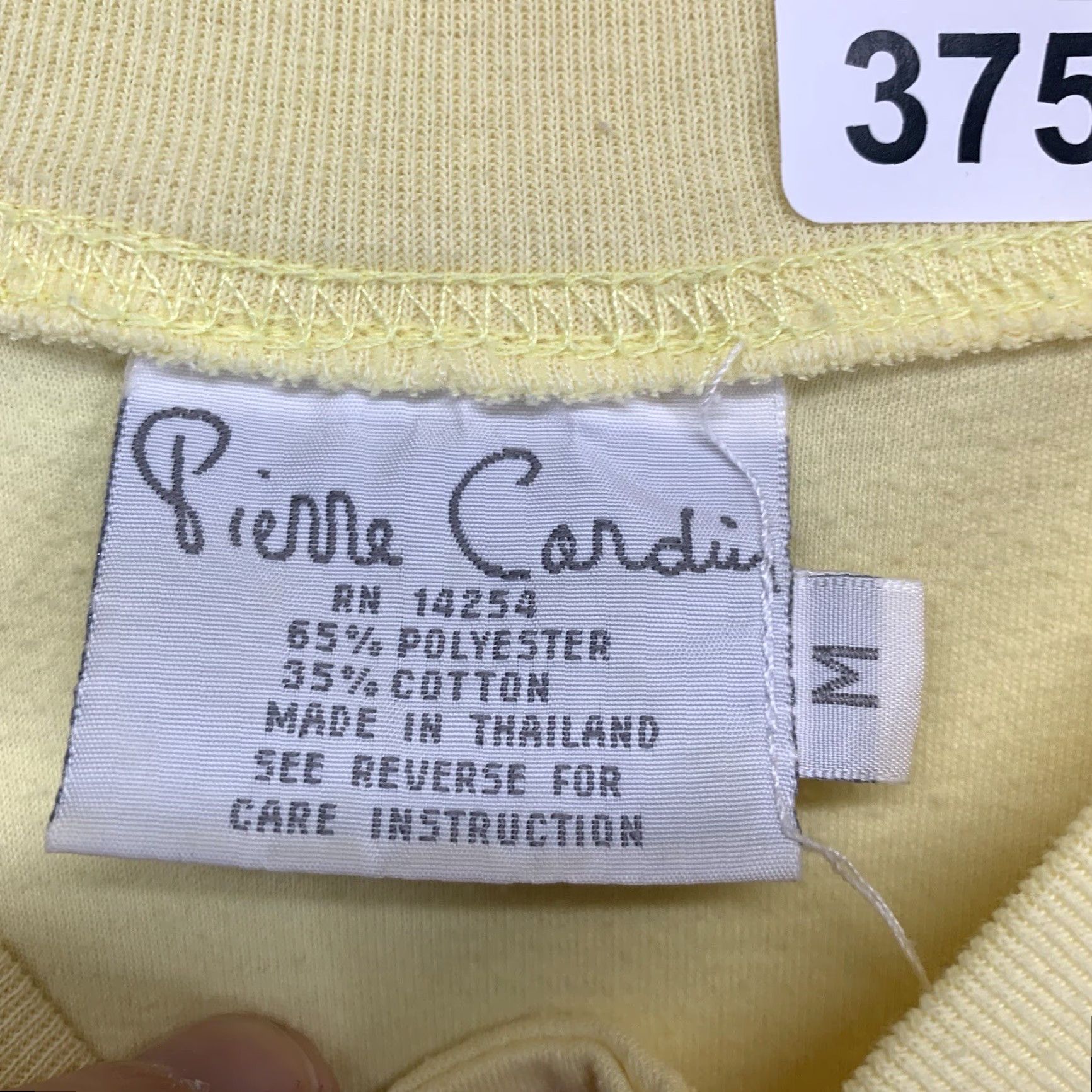 Pierre Cardin VINTAGE Pierre Cardin Womens Medium Polyester Cotton T Shirt Knit Top Yellow Shirt Adult M Yellow Classic Retro 70s 80s 90s Womens Size M / US 6-8 / IT 42-44 - 6 Thumbnail