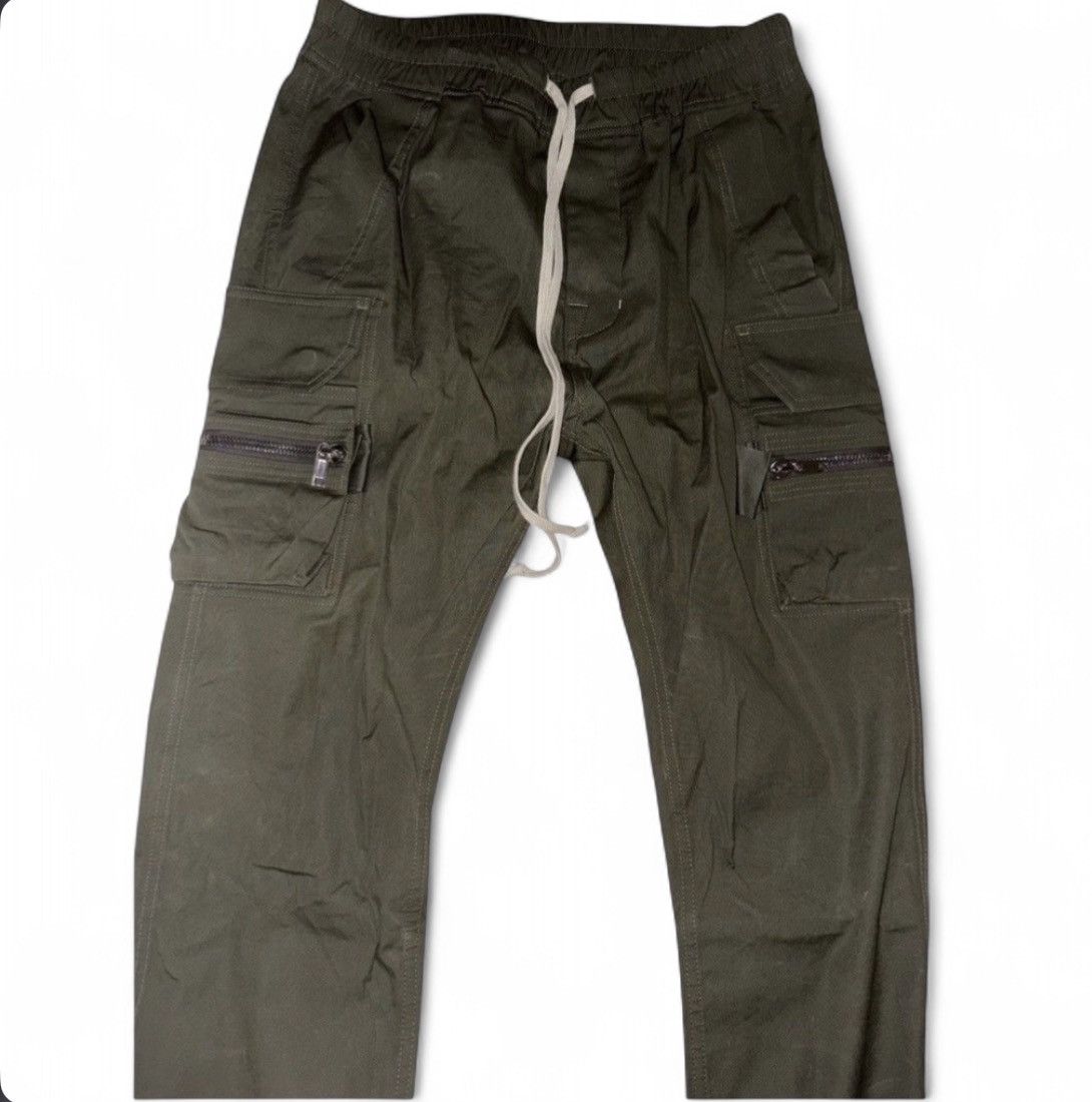 Rick Owens Rick Owens Green Mastodon Cargo Pants Size US 34 / EU 50 - 2 Thumbnail