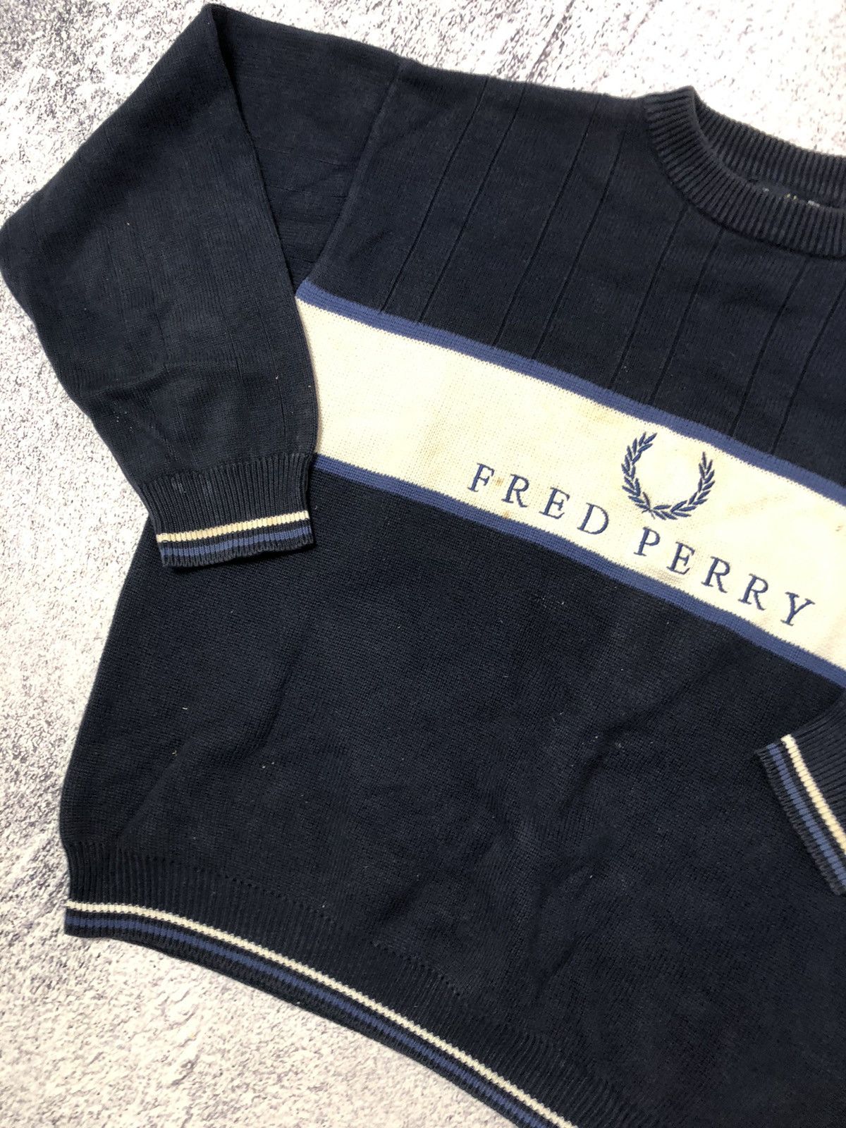 Fred Perry × Vintage Vintage sweater Fred Perry size Xl Size US XL / EU 56 / 4 - 4 Thumbnail