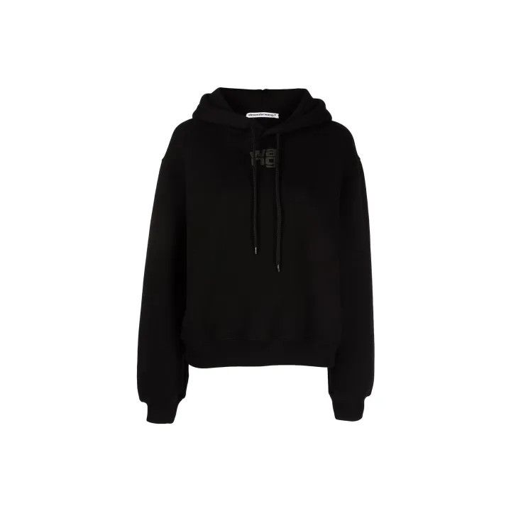 Alexander Wang Alexander Wang Black Logo Hoodie for Women 0079 Size XXS / US 00 / IT 34 - 1 Thumbnail