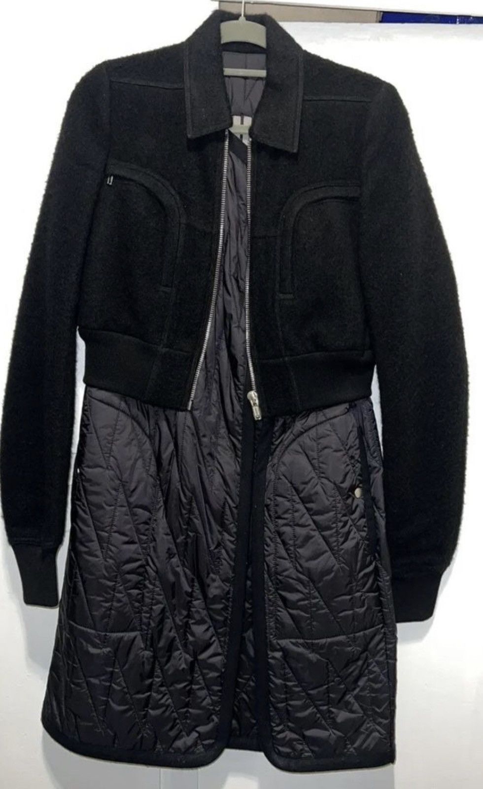 image of Rick Owens Layered Jacket in Black, Men's (Size XS)