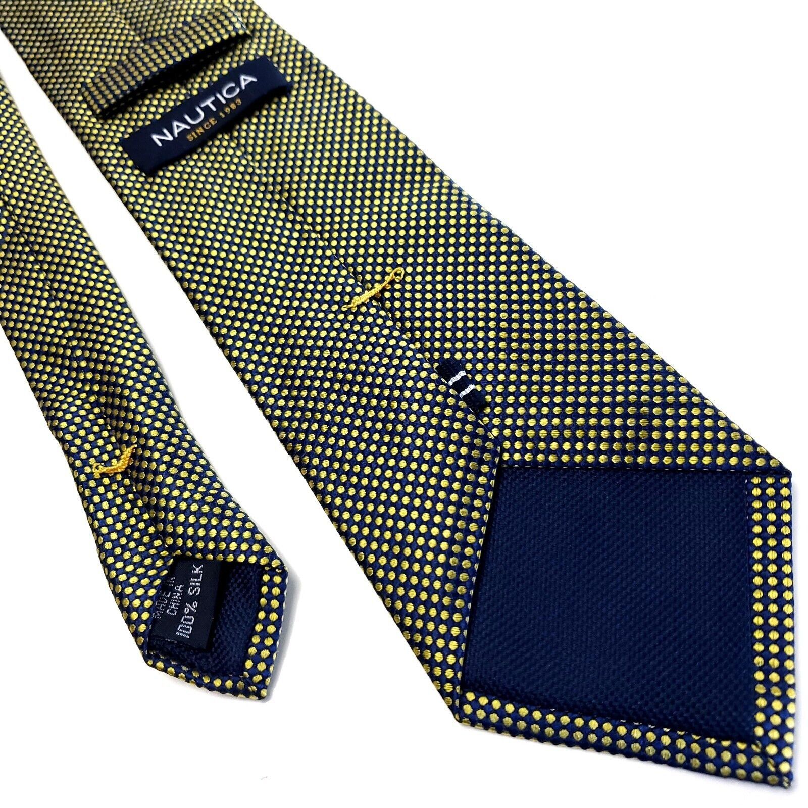 Nautica Nautica Green Silk Tie Woven Polka Dots Size ONE SIZE - 3 Thumbnail