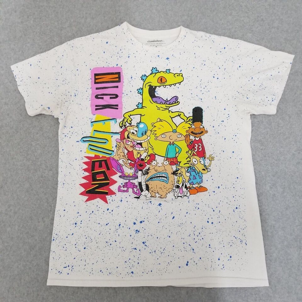 Nickelodeon Nickelodeon Shirt Mens Medium White Short Sleeve Crew Neck Size US M / EU 48-50 / 2 - 1 Thumbnail