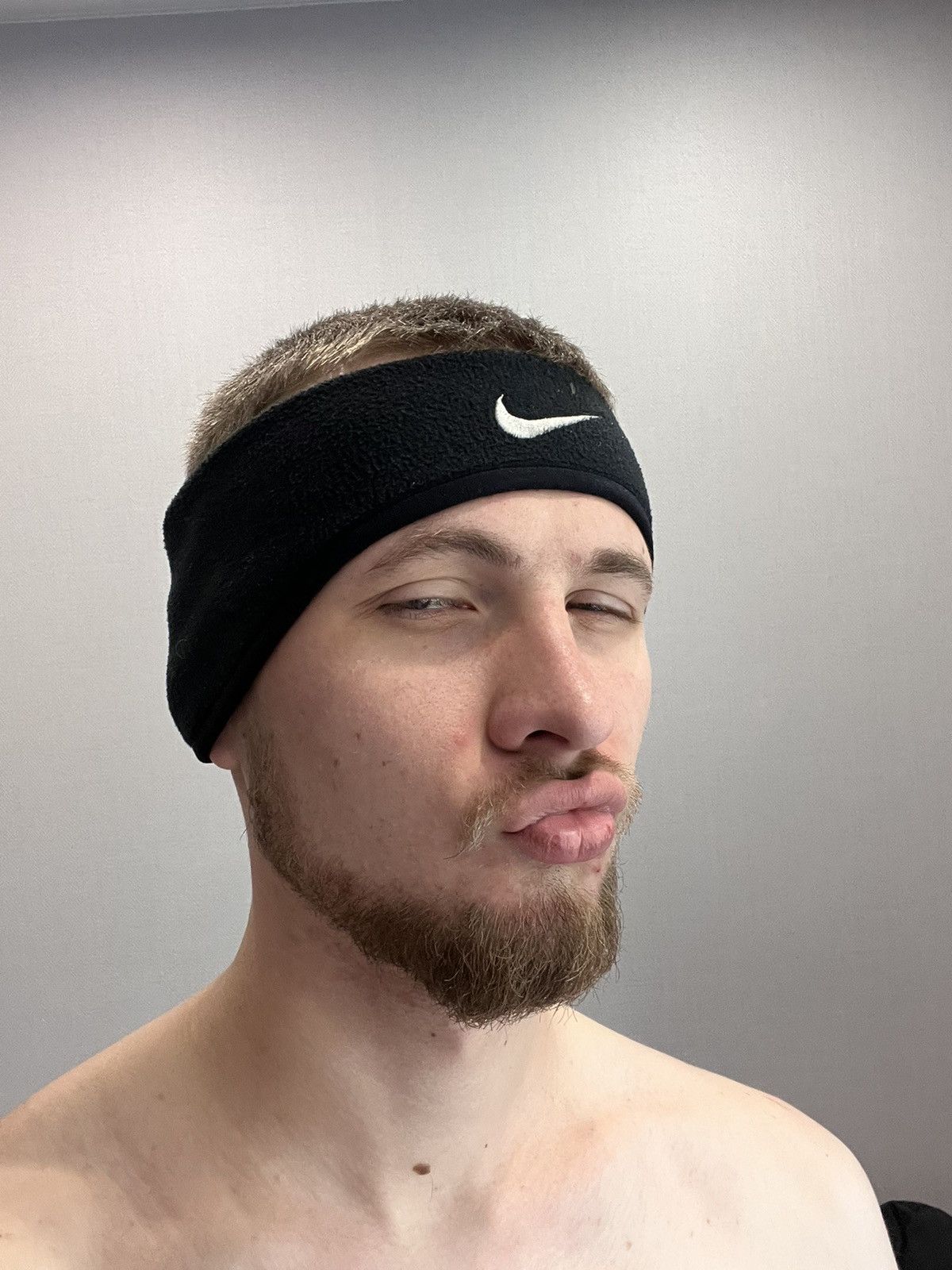 Nike × Vintage Vintage Nike Fleece Sports Headband Hat Size ONE SIZE - 2 Thumbnail
