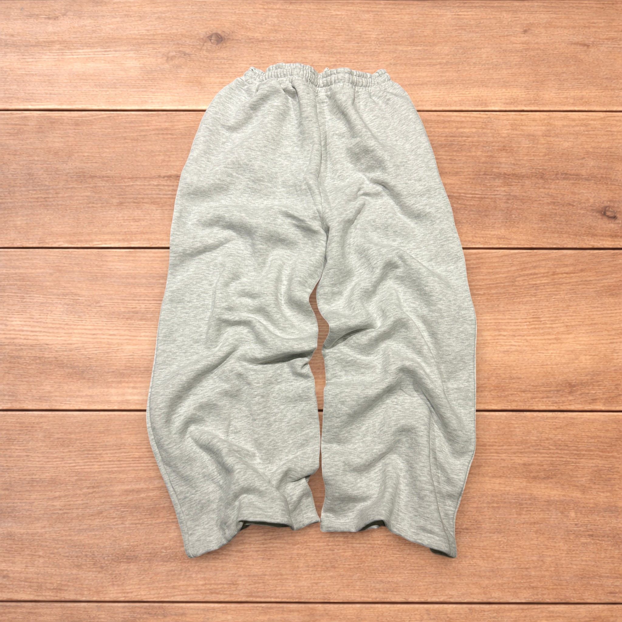 Japanese Brand Super baggy wide leg Korean joggers in marl grey. Size US 34 / EU 50 - 2 Thumbnail