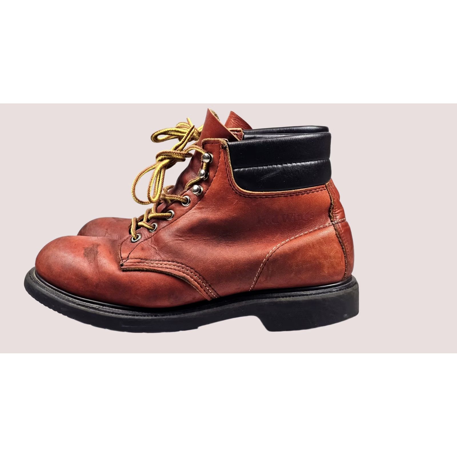 Red Wing Boots Mens 14 2E 4482 Leather Steel Toe Dry Beige Mid Calf Workwear Red Wing Shoes Men main image 4