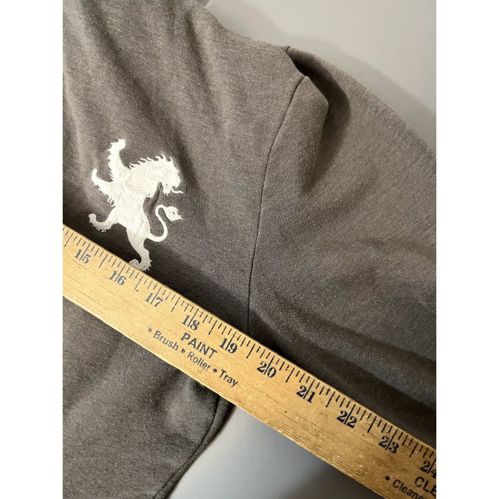 Express VINTAGE Express Fleece Hoodie - Gray Full Zip Hooded Sweater - Mens Size M - Solid - Classic - Regular Fit Size US M / EU 48-50 / 2 - 5 Thumbnail