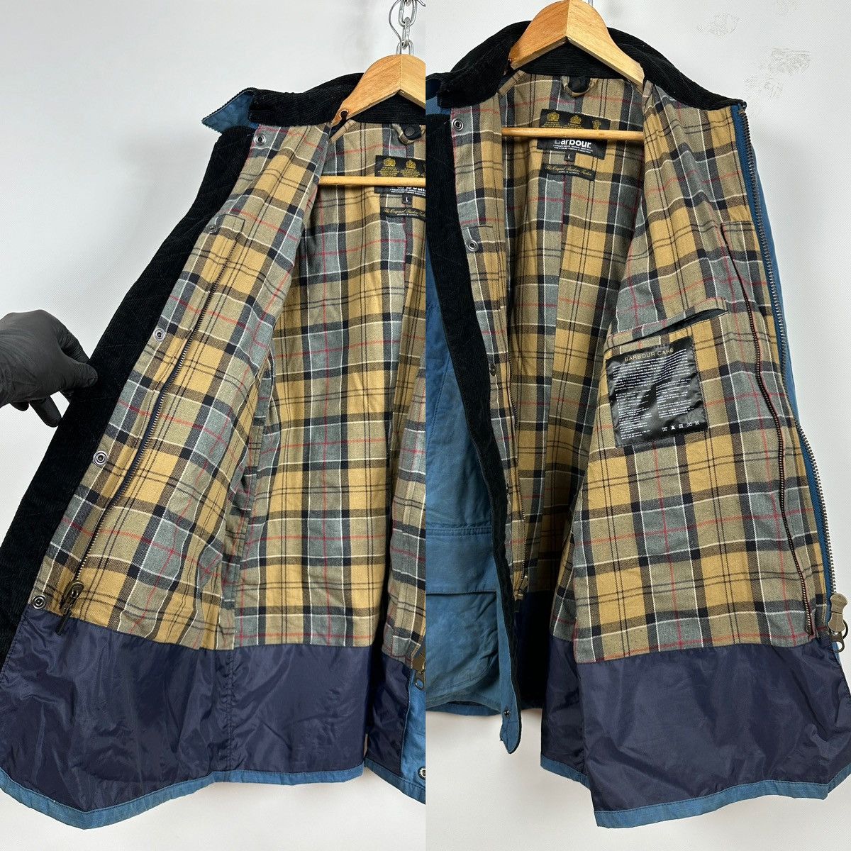 Barbour Barbour Bristol Waxed Blue Coat Jacket Size US L / EU 52-54 / 3 - 24 Thumbnail