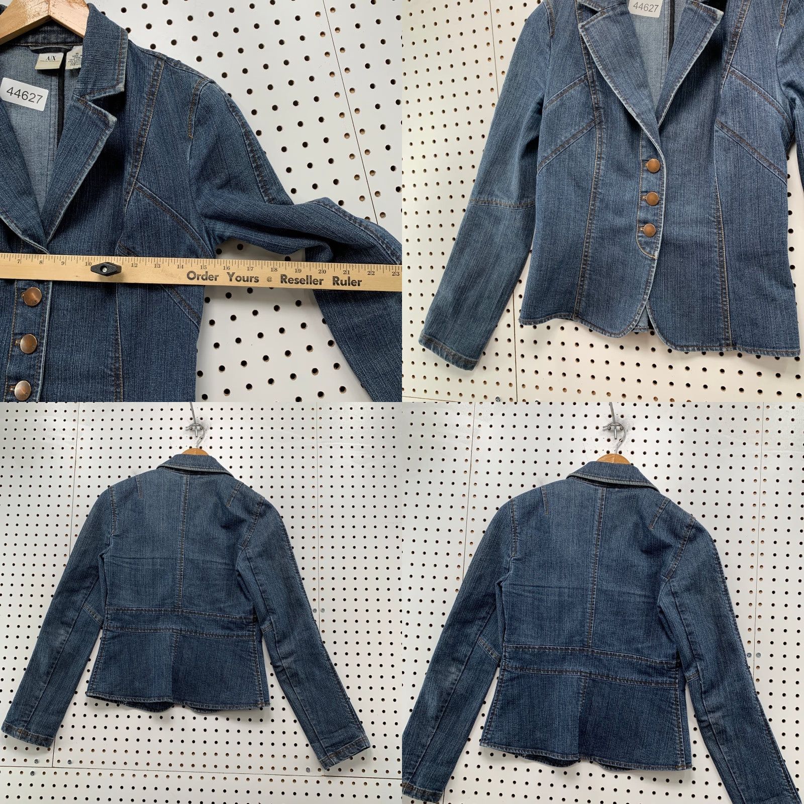Armani Exchange AX Armani Exchange Denim Jacket Vintage Womens Medium Blue Button Y2K Up Size M / US 6-8 / IT 42-44 - 8 Thumbnail