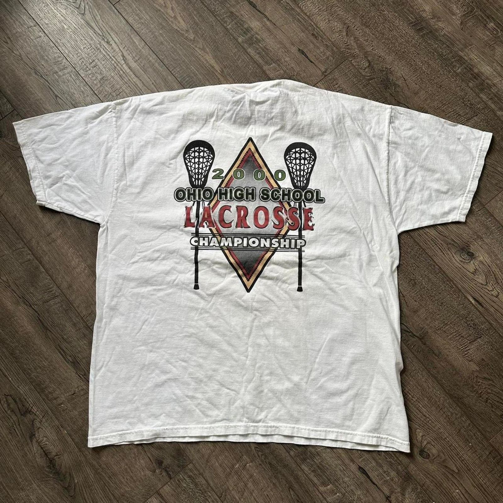 Vintage Vintage Y2K Lacrosse LAX Champions Ohio High School Shirt Size US XL / EU 56 / 4 - 1 Thumbnail