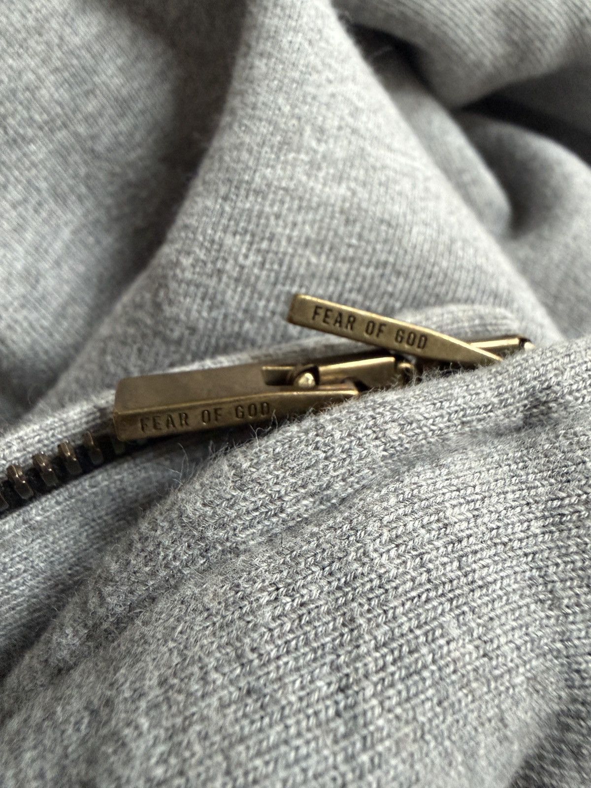 Fear of God Fear of God Eternal Logo Flocked Cotton Jersey Zip Up Hoodie Size US XL / EU 56 / 4 - 10 Thumbnail
