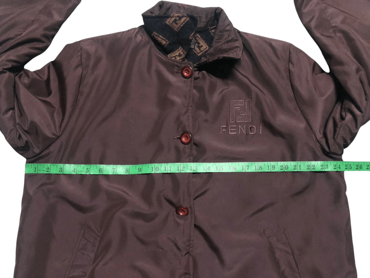 Fendi Vintage Fendi Mare Big Logo Monogram Lining Trenchcoat Size US L / EU 52-54 / 3 - 18 Thumbnail