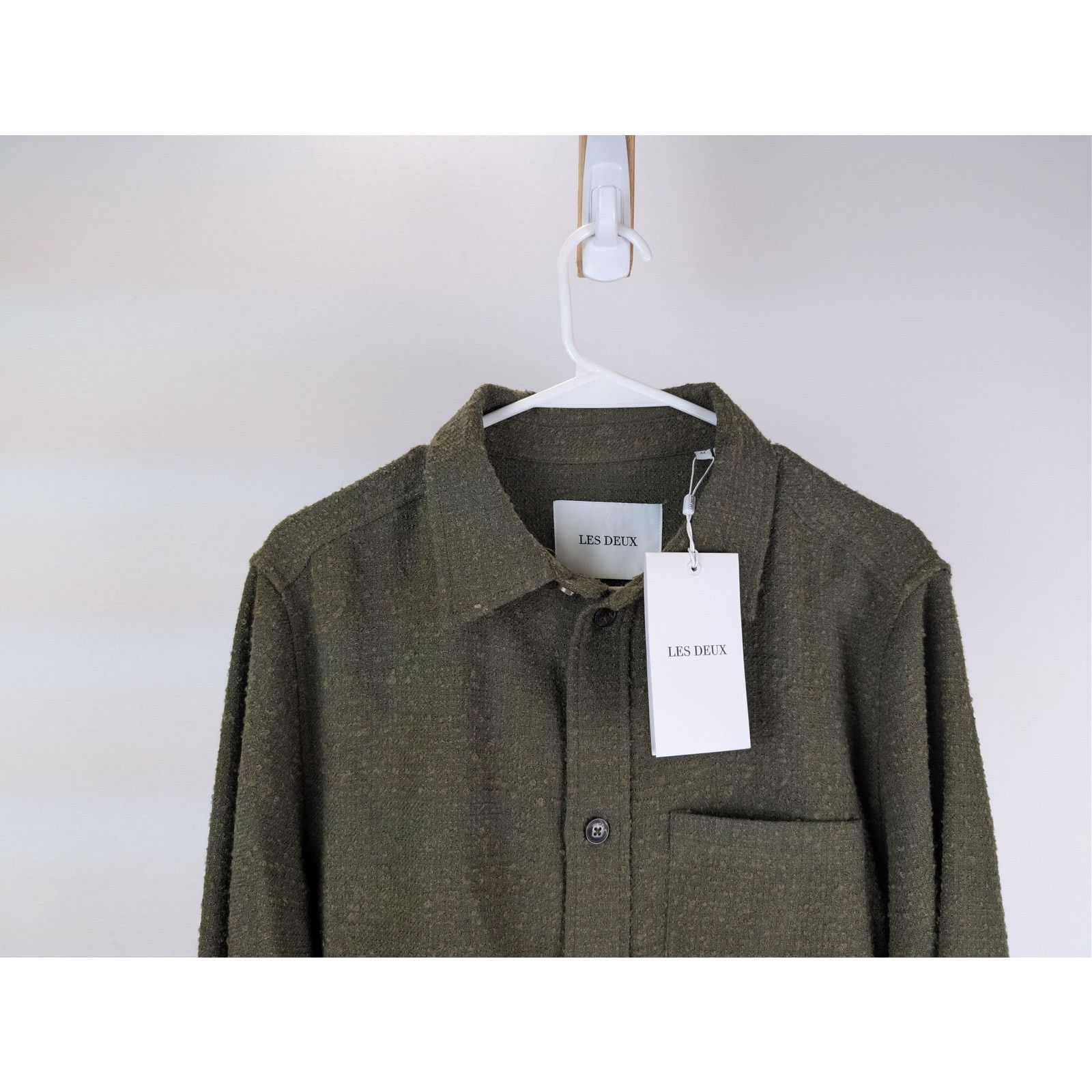Les Deux o1rshd1 CC20 Kent Corduroy Shirt in Rosin Green Size US M / EU 48-50 / 2 - 3 Thumbnail