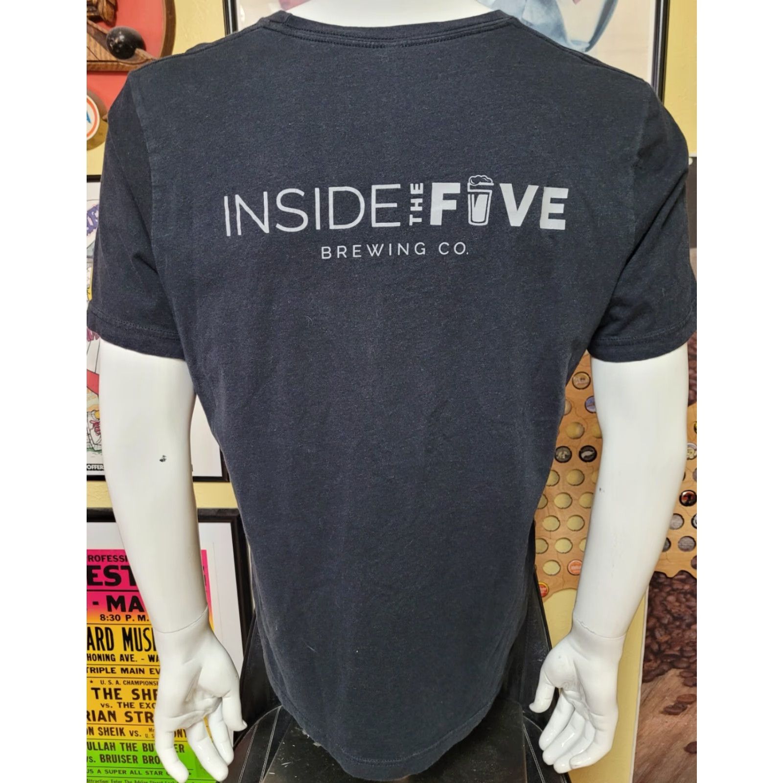Vintage Canvas Inside The Five Brewing Company T Shirt L Adult Mens Black Cotton Blend Graphic Tee Beer Size US L / EU 52-54 / 3 - 3 Thumbnail
