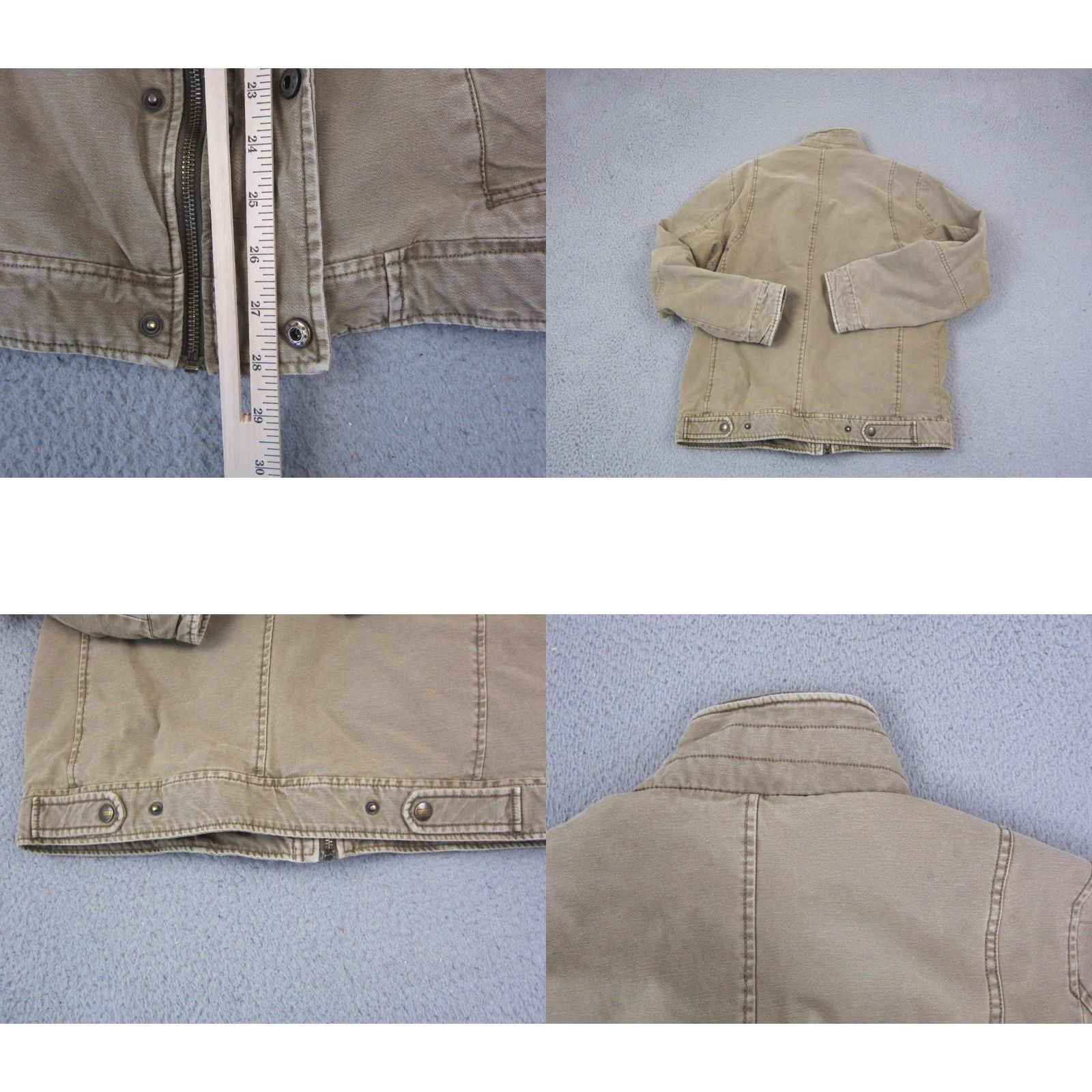Levi's Levi's Jacket Mens M Brown Military Field Zip Up Lined Canvas Cotton Coat Size US M / EU 48-50 / 2 - 9 Thumbnail