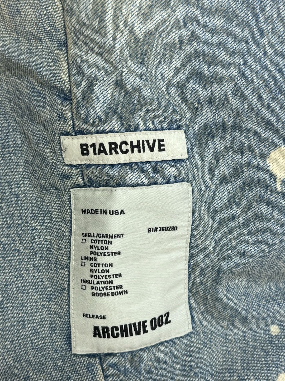 Other B1 ARCHIVE OVERSIZED ZIP HOODED DENIM JACKET Size US XL / EU 56 / 4 - 4 Thumbnail