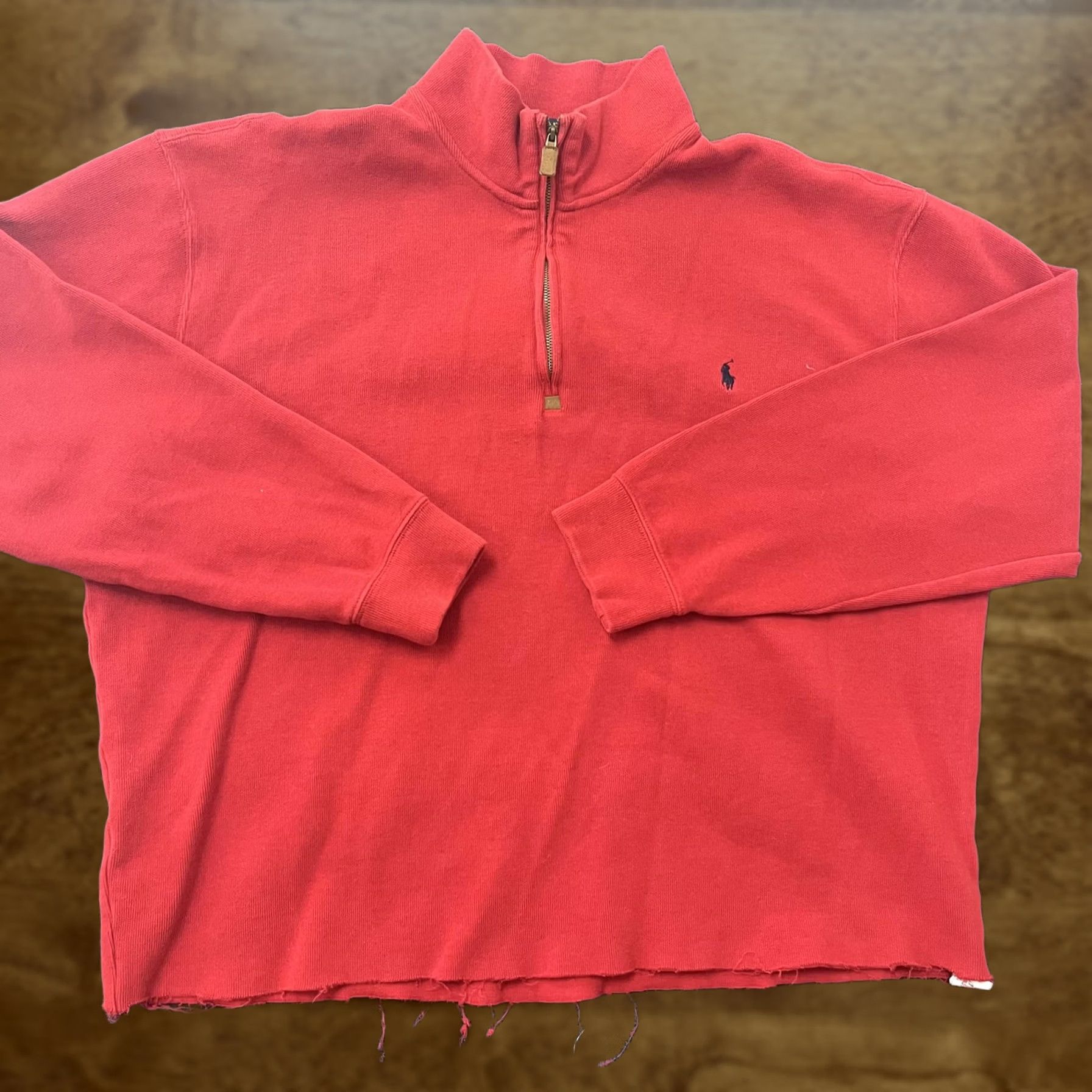 Polo Ralph Lauren VINTAGE Polo Ralph Lauren Sweater Mens 2XLT Red Half Zip Mock Neck Pony Logo Pullover Size US XXL / EU 58 / 5 - 1 Thumbnail
