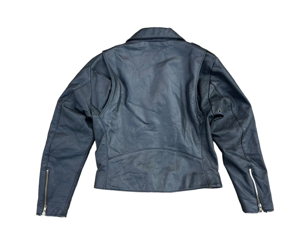 Leather Vintage KOMINE Japan Black Cow Leather Motorcycle Jacket Size US M / EU 48-50 / 2 - 2 Thumbnail