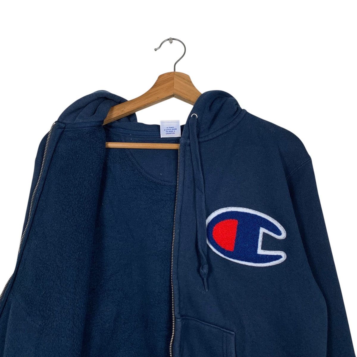 Champion CHAMPION Big Logo Zipper Hoodies Sweatshirt #1791-C79 Size US M / EU 48-50 / 2 - 12 Thumbnail
