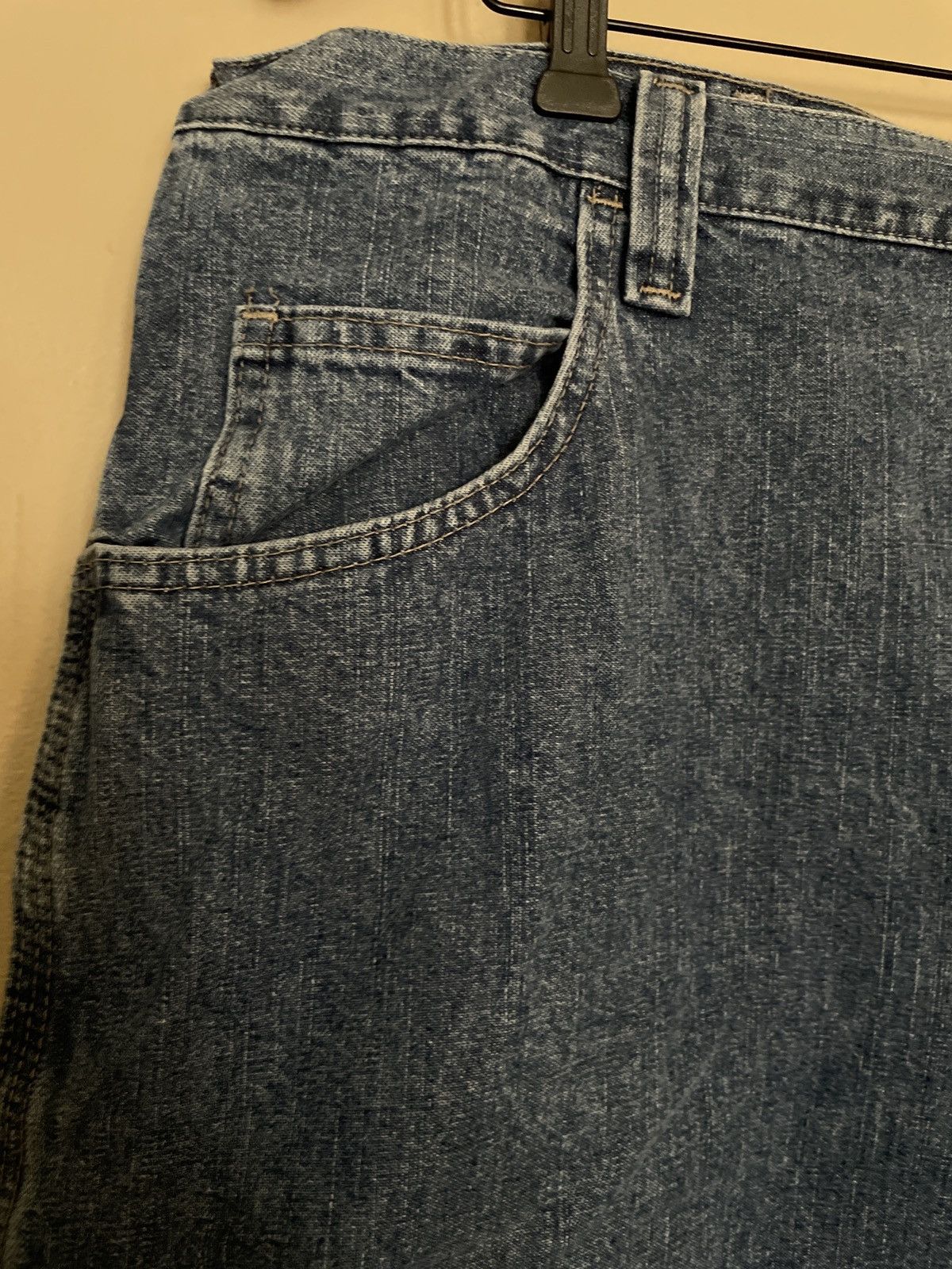 Vintage × Wrangler Wrangler Denim Jean Shorts Jorts 42 vintage BLUE Carpenter 🔥 Size US 42 / EU 58 - 5 Thumbnail