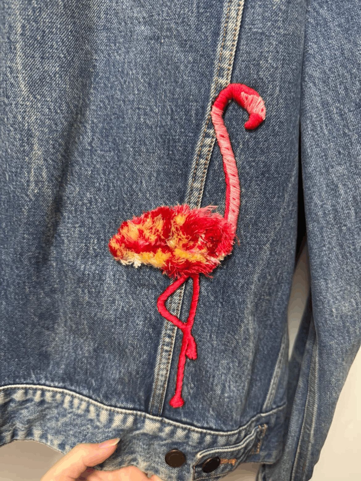 Saint Laurent Paris Saint Laurent Paris 17AW Flamingo Stitch Denim Jacket-2508 Size US M / EU 48-50 / 2 - 4 Thumbnail