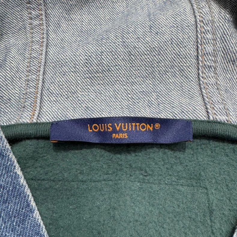 Louis Vuitton Louis Vuitton Denim Patchwork Letter Print Hoodie 2501-Next Size US XXL / EU 58 / 5 - 5 Thumbnail