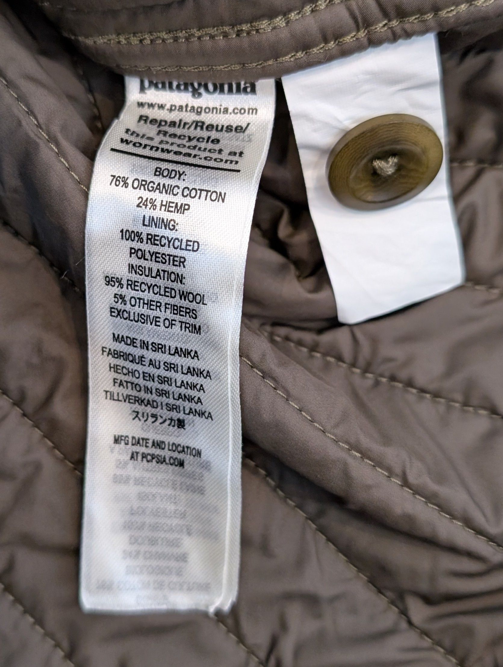Patagonia Patagonia Seldom Traveled Jacket Hemp Cotton Insulated Olive Size S / US 4 / IT 40 - 4 Thumbnail