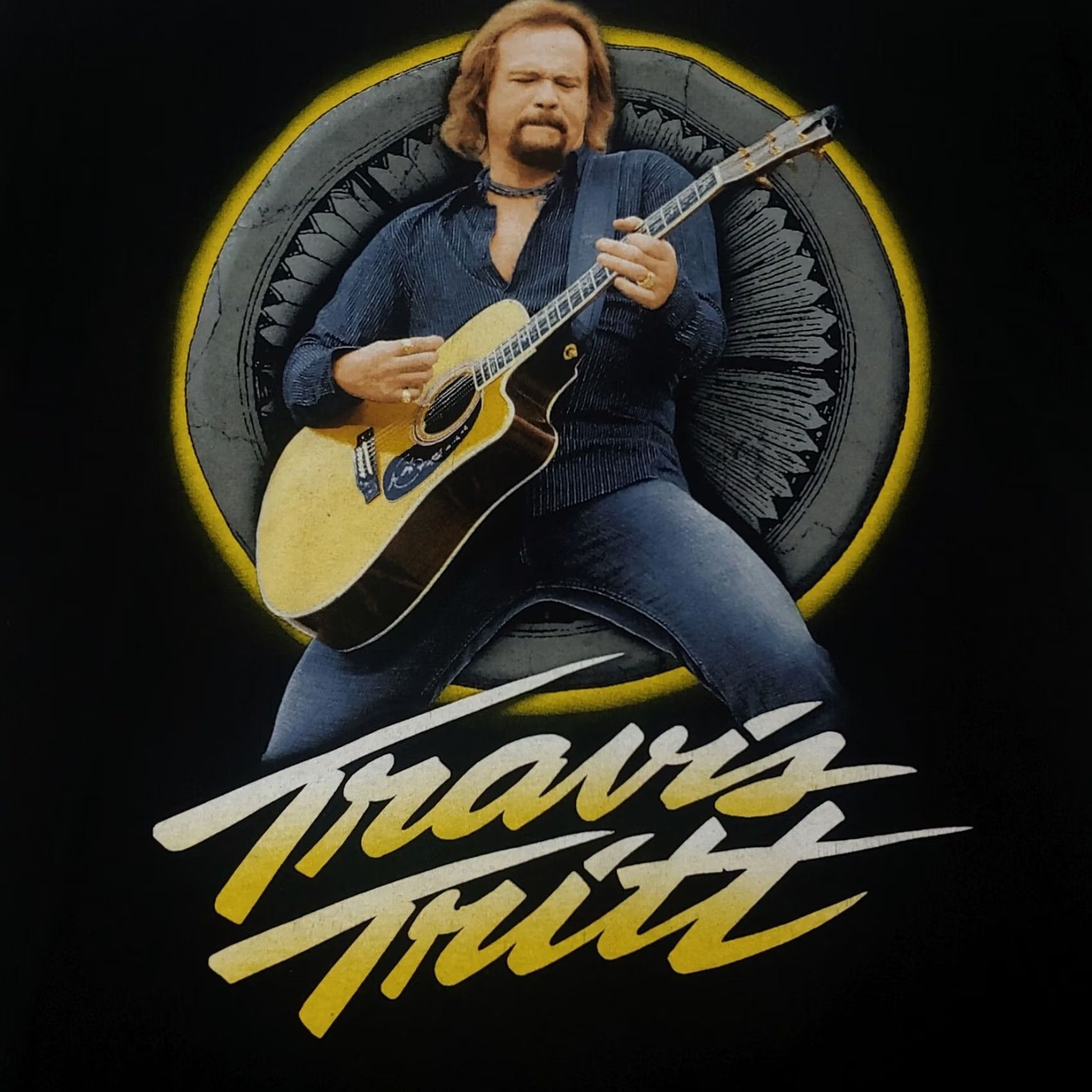 Anvil Travis Tritt Live Tour 2011 Shirt Medium Black Country Music Graphic T-Shirt Men M Short Sleeve Crew Neck Vintage No Size US M / EU 48-50 / 2 - 2 Thumbnail