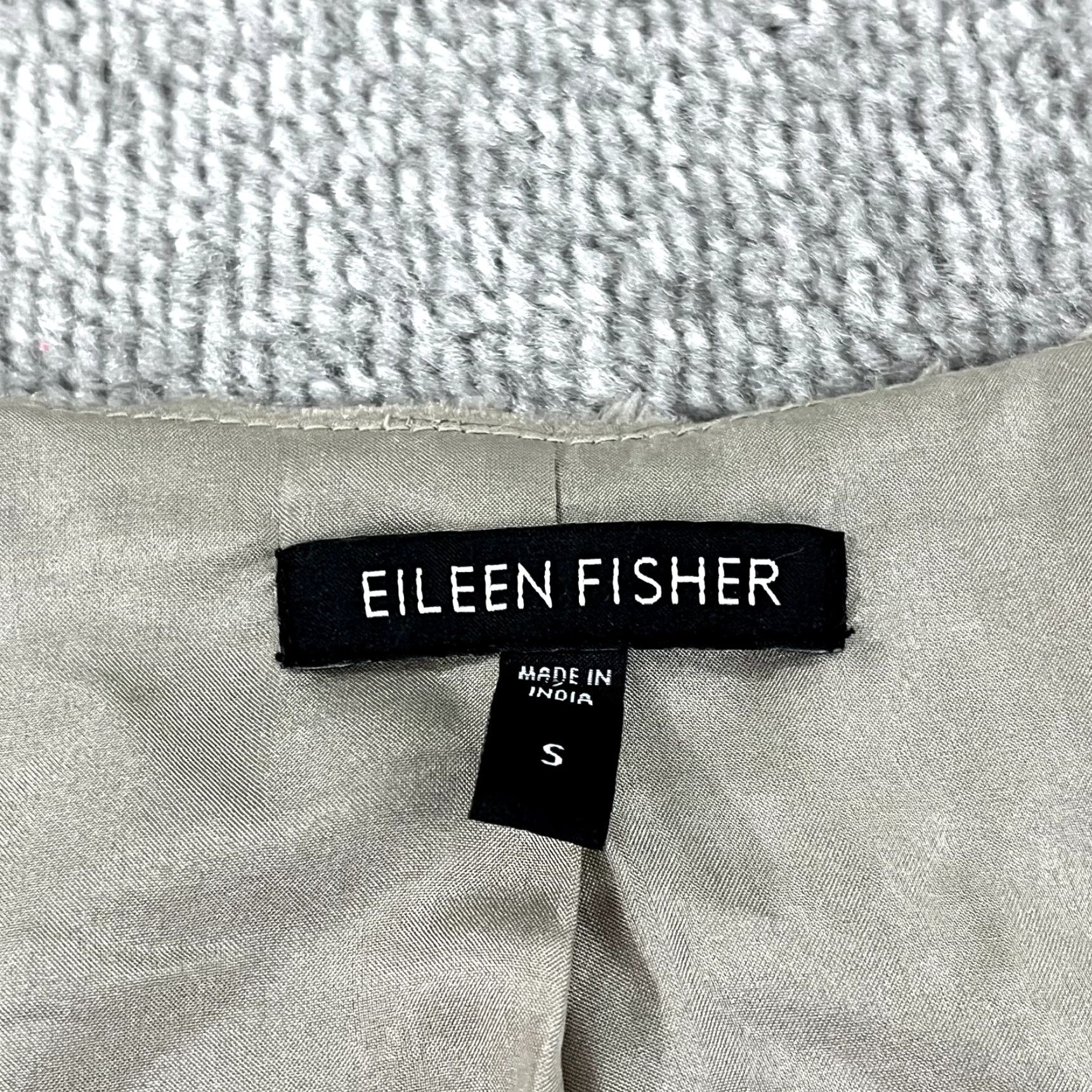 Eileen Fisher VINTAGE EILEEN FISHER Silk Blouse Women Small Brown Crew Neck Long Sleeve Casual Top Size S / US 4 / IT 40 - 2 Thumbnail