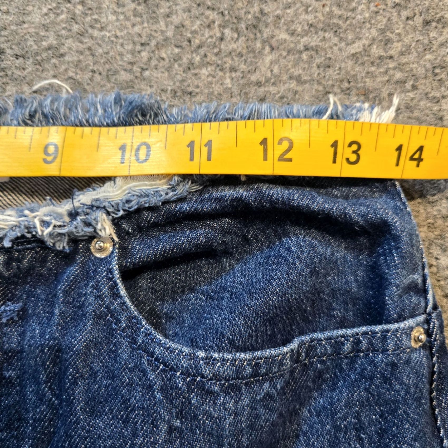 Vintage We Wore What Jeans Womens 27 Long Blue Raw Hem Straight Leg Capsule Casual Denim Jeans Women Regular 32in Inseam Capusle No Fade Dark Wash - Size 27" / US 4 / IT 40 - 5 Thumbnail