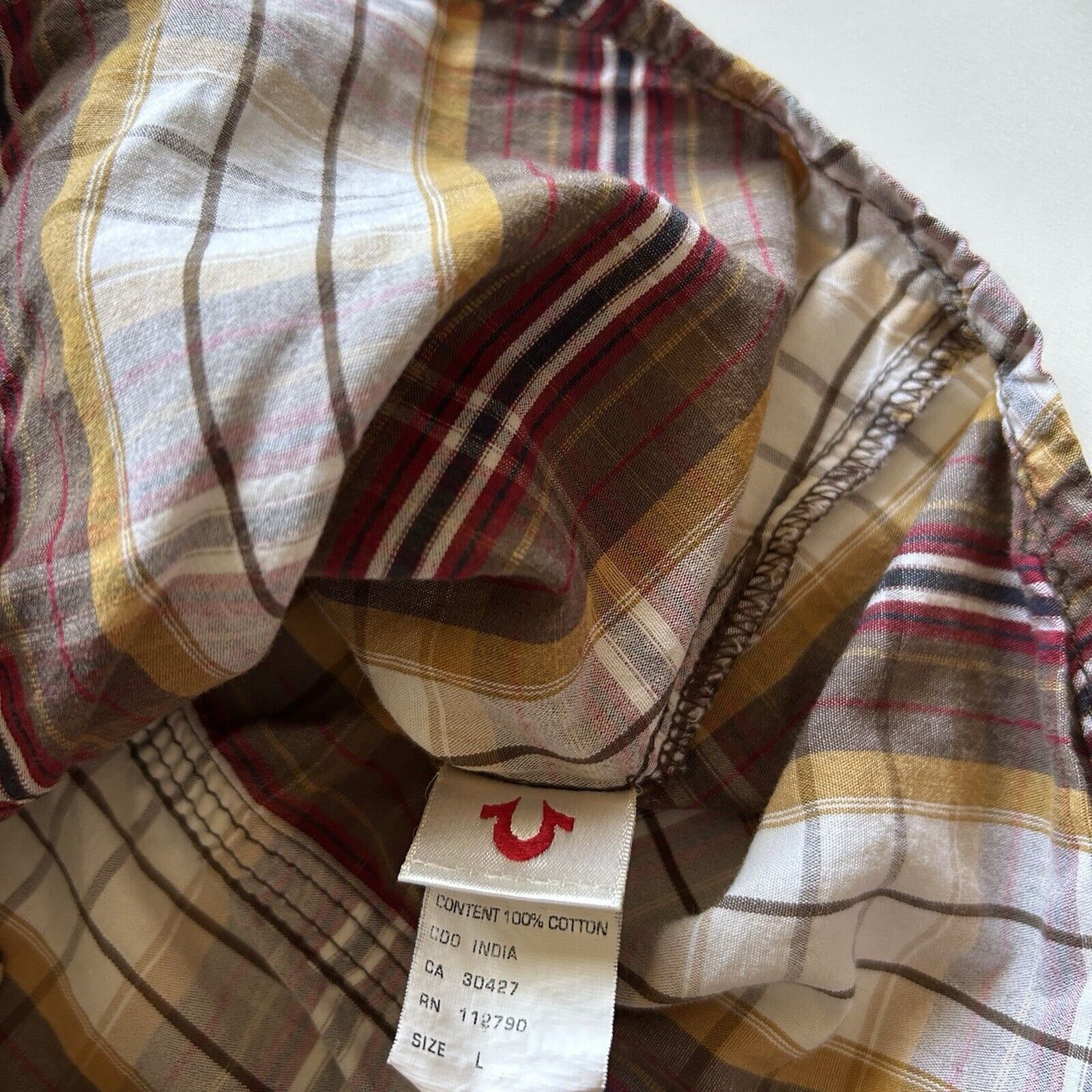 True Religion True Religion Long Sleeve Plaid Button Up Pearl Snap Shirt Size US L / EU 52-54 / 3 - 8 Thumbnail