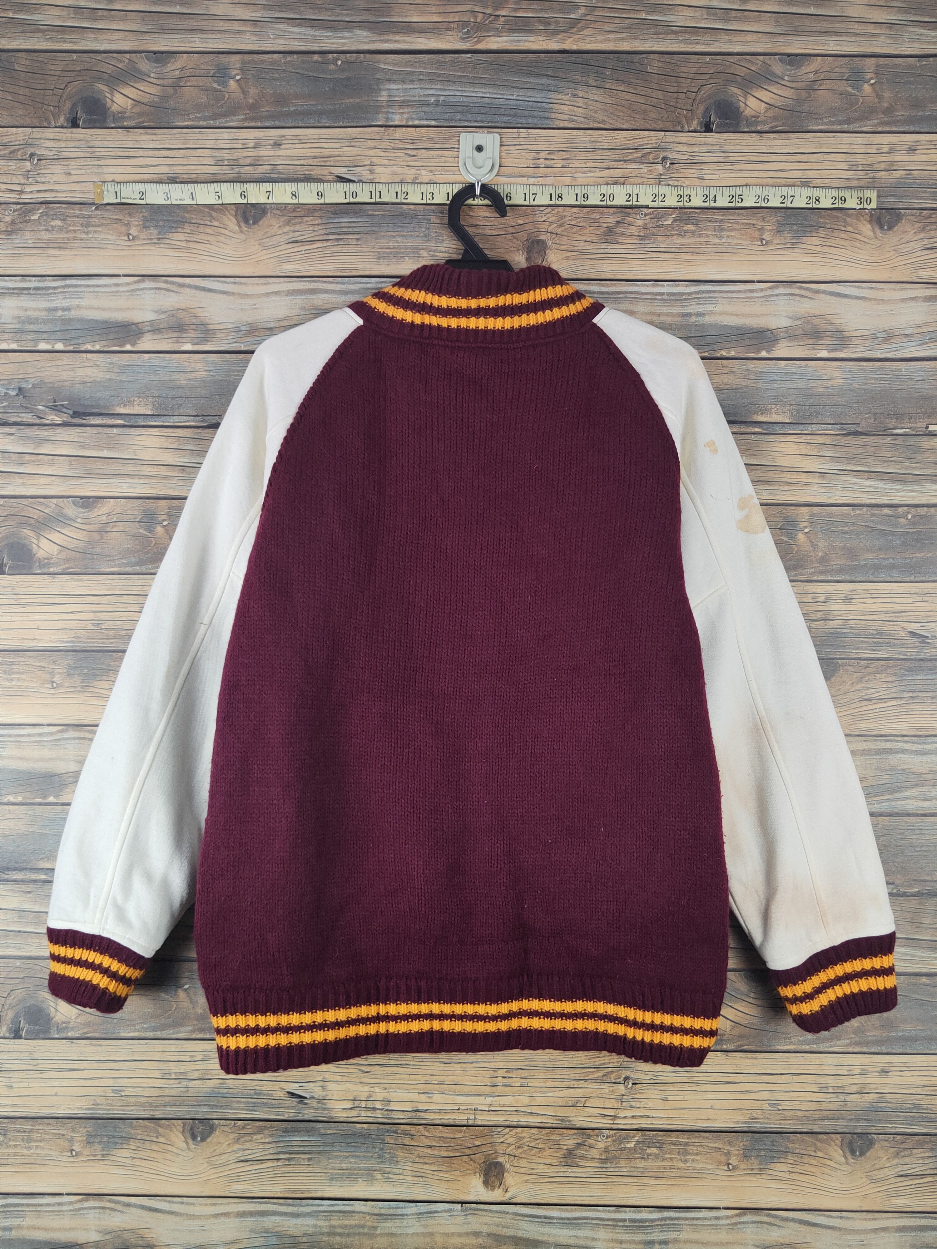 Vintage DL Japan vintage Maroon Varsity Jackets #1672 Size US M / EU 48-50 / 2 - 9 Thumbnail