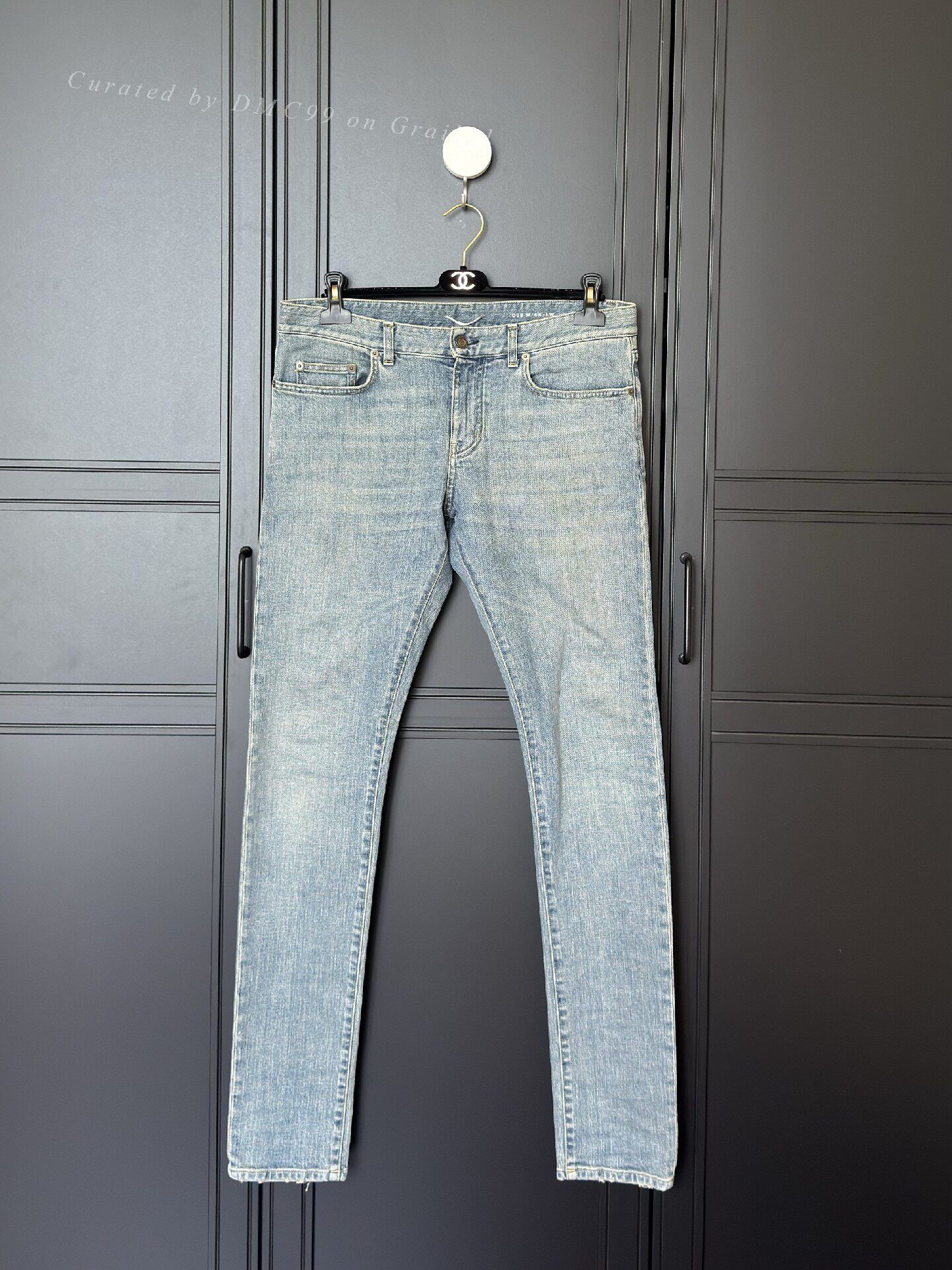 Saint Laurent Paris YSL/SLP Men's Washed Blue Jeans Size US 32 / EU 48 - 1 Thumbnail