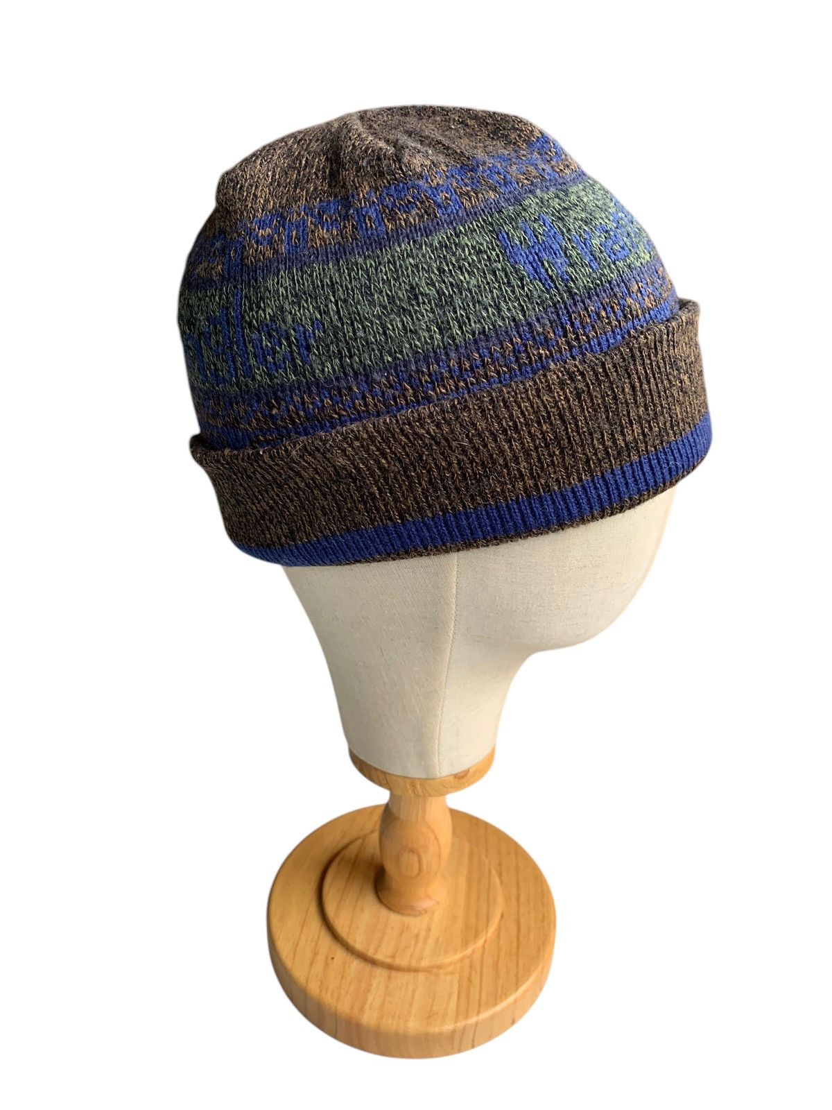 Japanese Brand × Vintage × Wrangler VINTAGE WRANGLER WOOL RARE DESIGN WINTER SESSIONS BEANIE HAT Size ONE SIZE - 4 Thumbnail