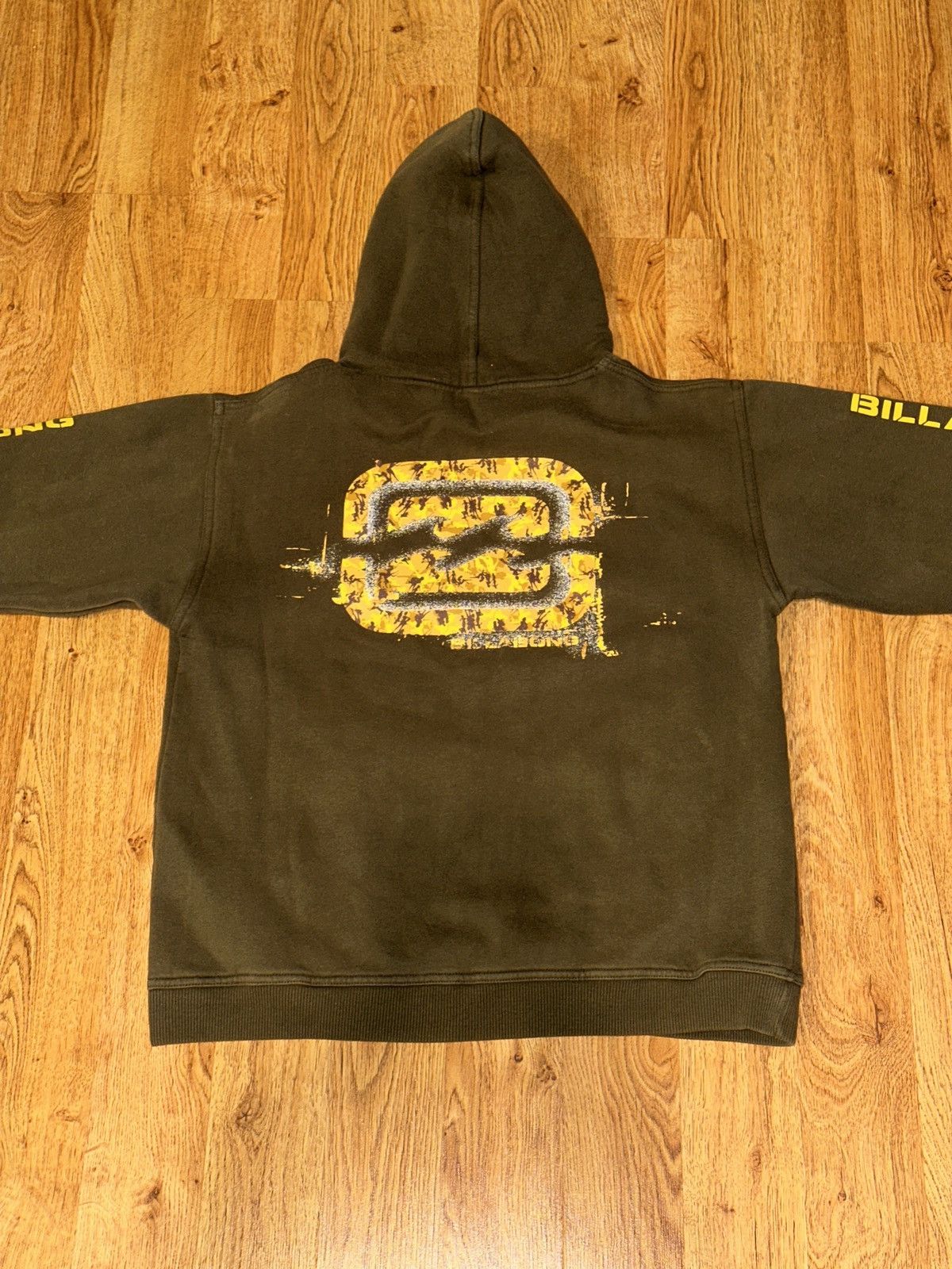 Billabong VTG 2000s Billabong Surf Olive Logo Spellout Hoodie RARE Size US M / EU 48-50 / 2 - 1 Thumbnail