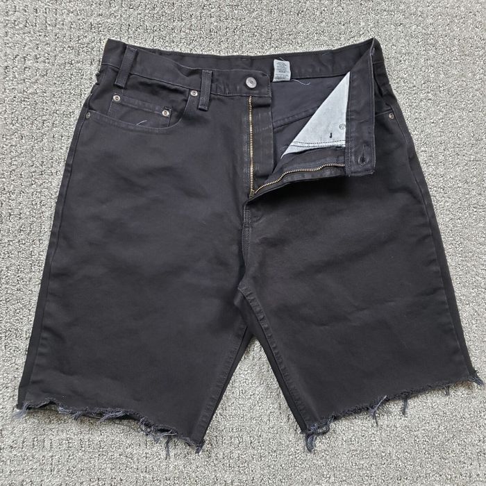 Vintage Vtg KIRKLAND Shorts Mens 32 Black Cut Off Denim Dad Berumuda ...