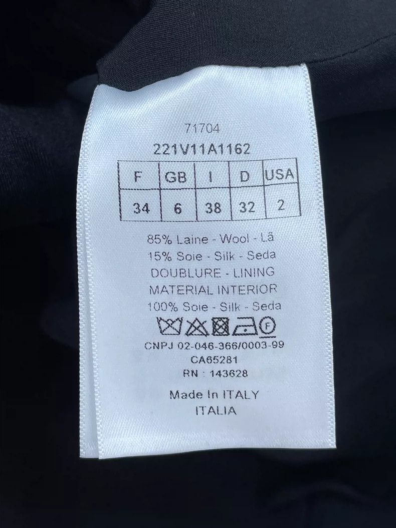 Dior Dior Black suit collar short casual jacket 2504-Nextarrow Size XXS / US 00 / IT 34 - 6 Thumbnail