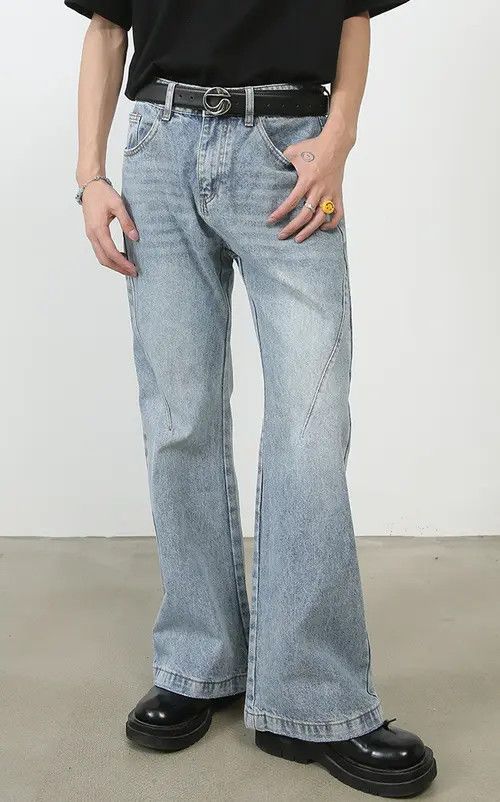 VIBE Flared Baggy Denim Jeans Size US 28 / EU 44 - 3 Thumbnail