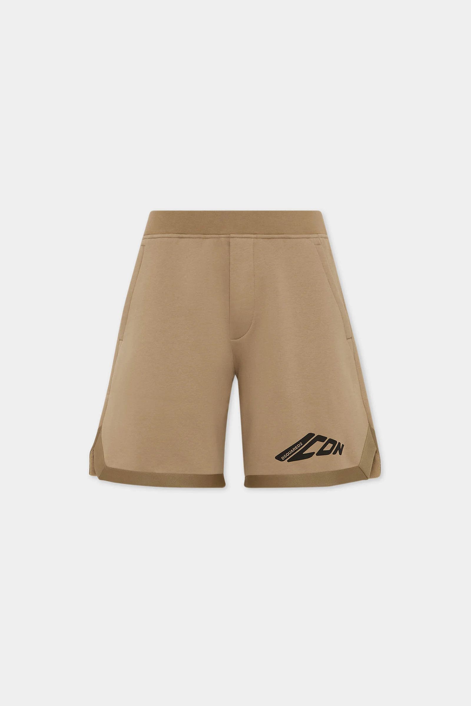 Dsquared2 o1mle0126 Icon New Generation Big Boxer Sweat Short in Khaki Size US 34 / EU 50 - 1 Thumbnail