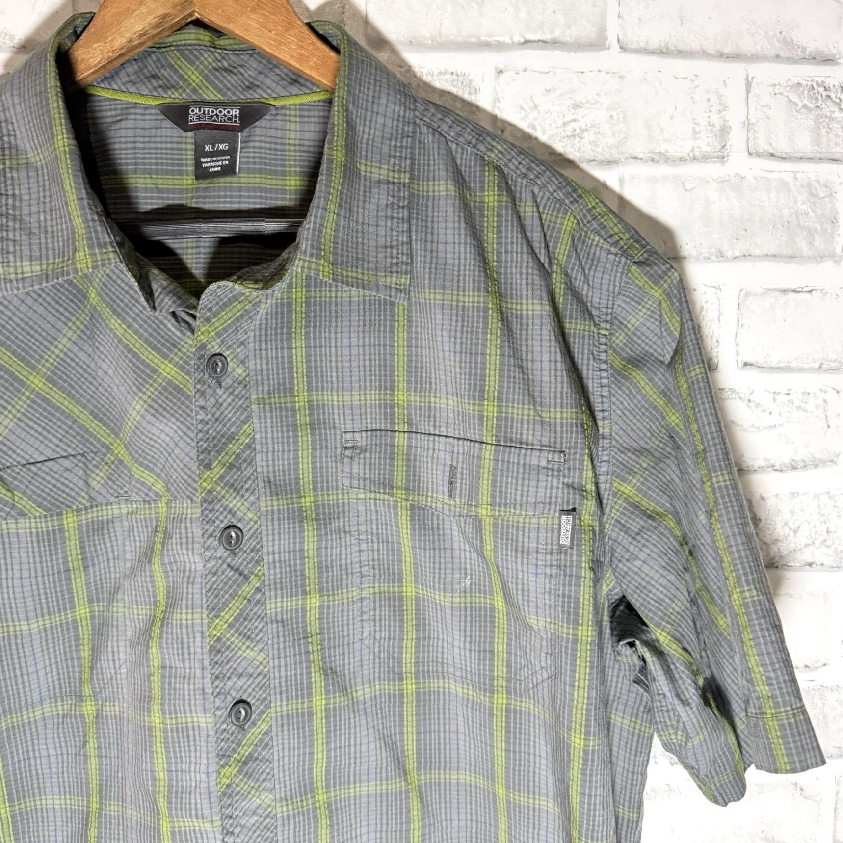 Outdoor Research Outdoor Research Plaid Short Sleeve Button Down Mens Size XL Size US 36 / EU 52 - 2 Thumbnail