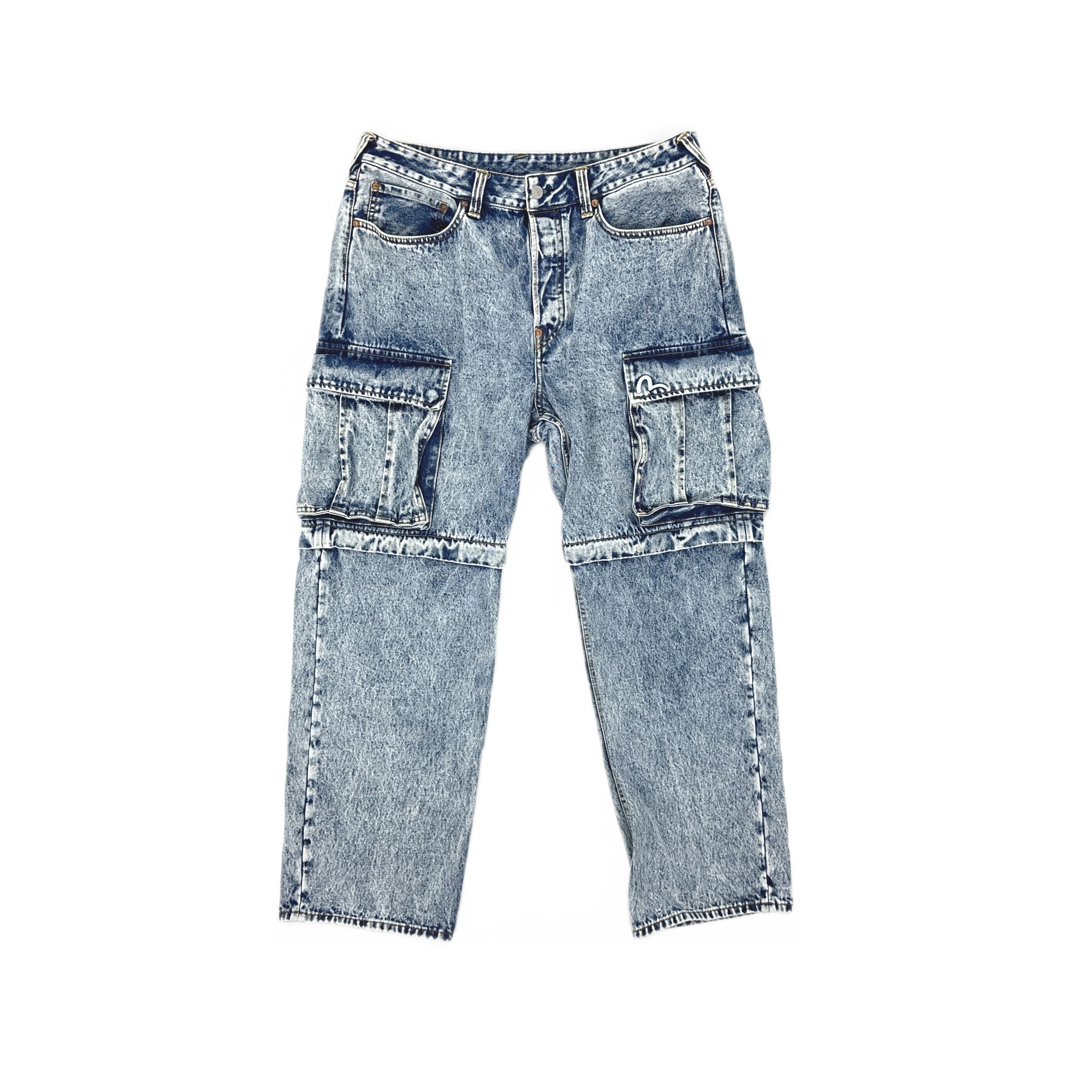 Evisu Evisu Big Logo Dark Blue Denim Jeans Size 36x34 | Grailed