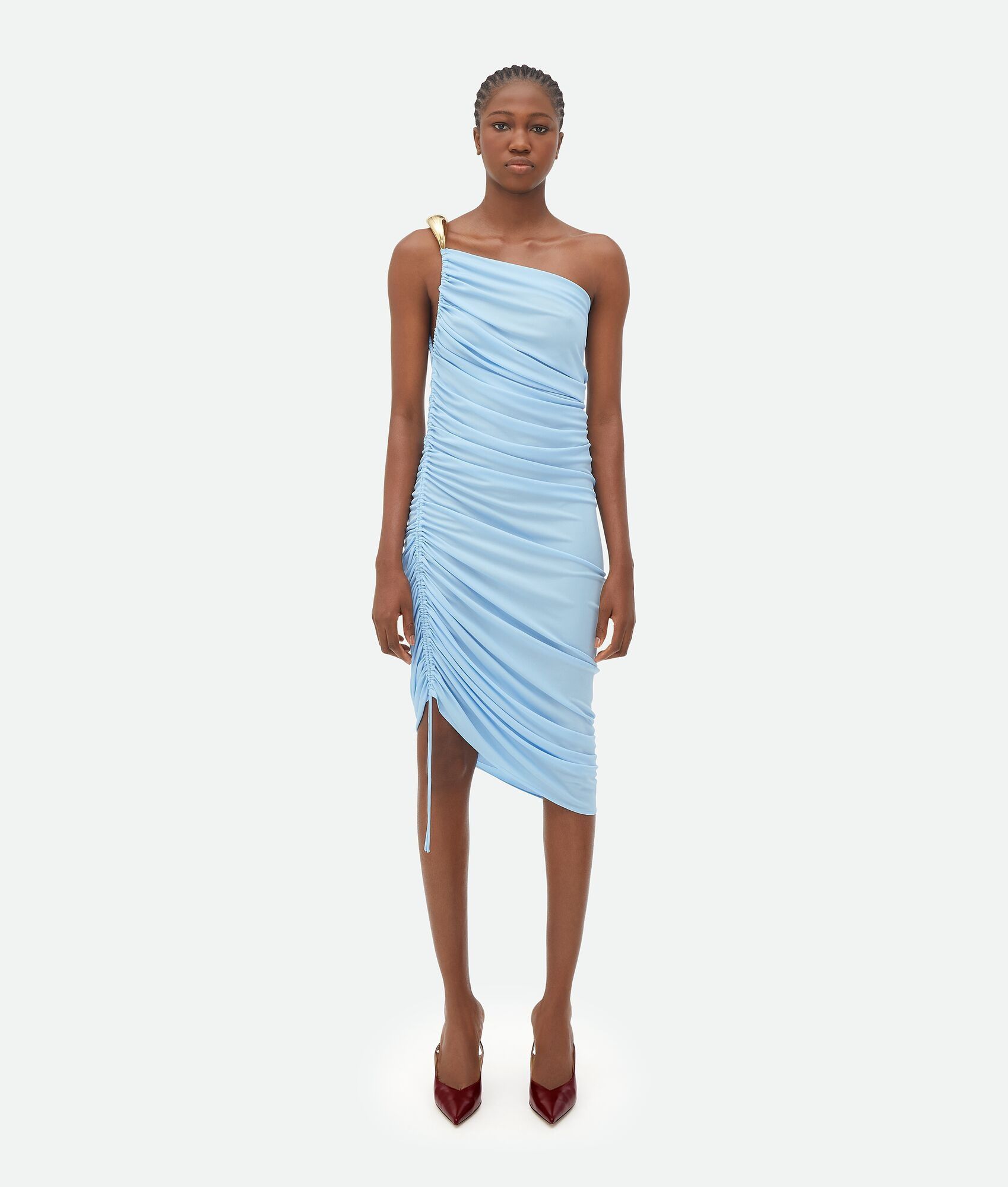 Bottega Veneta o1n1vont0625 Viscose Jersey Dress in Iceberg Size XS / US 0-2 / IT 36-38 - 1 Thumbnail