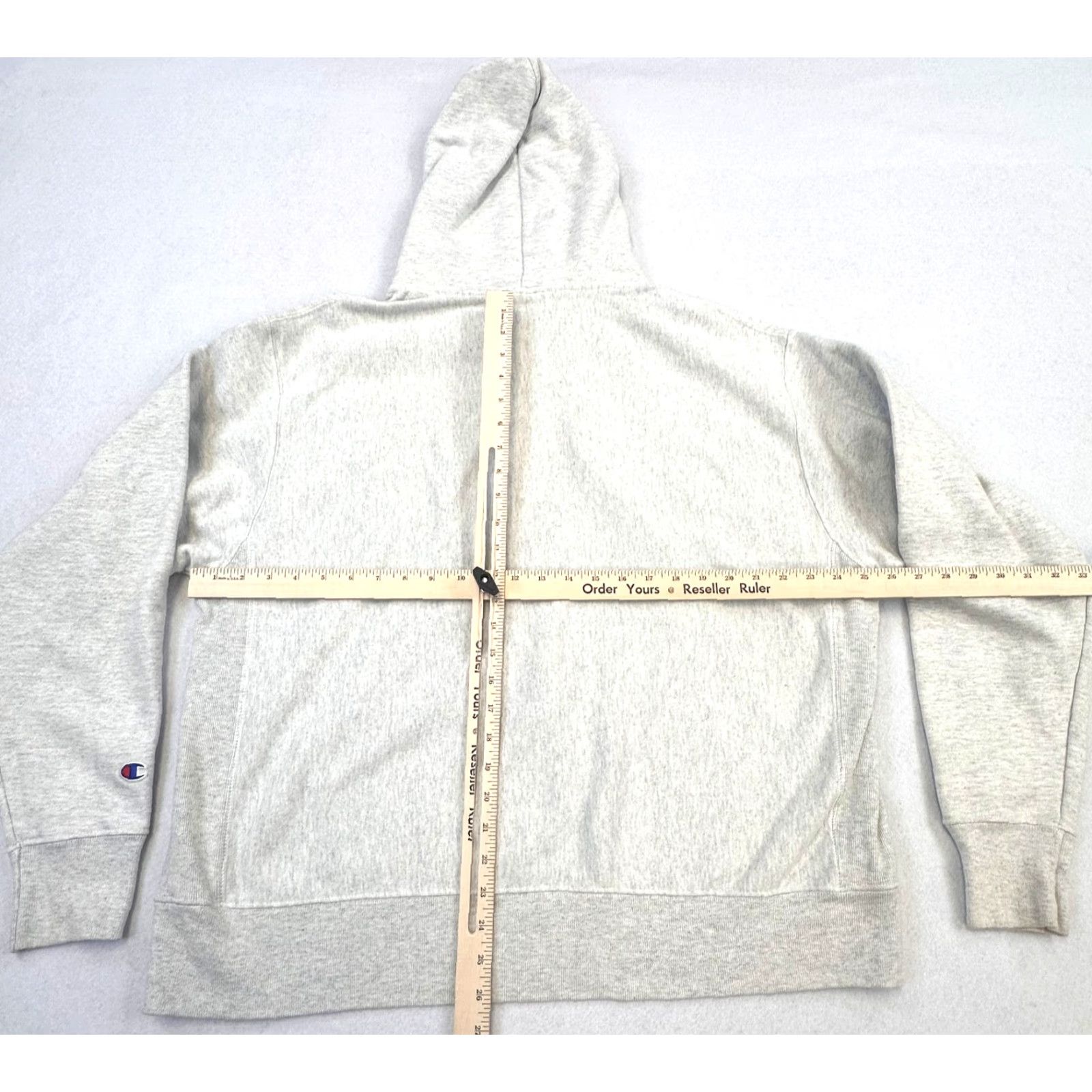 Champion Champion Hoodie Mens XL Gray College Spell Out Reverse Weave Pullover Sweatshirt Size US XL / EU 56 / 4 - 6 Thumbnail
