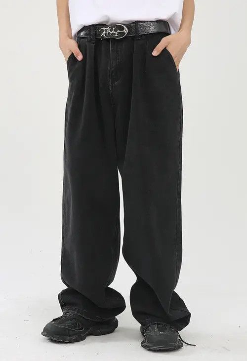 Japanese Brand × Jean Black Vintage Wash Straight Jeans Size US 32 / EU 48 - 1 Thumbnail